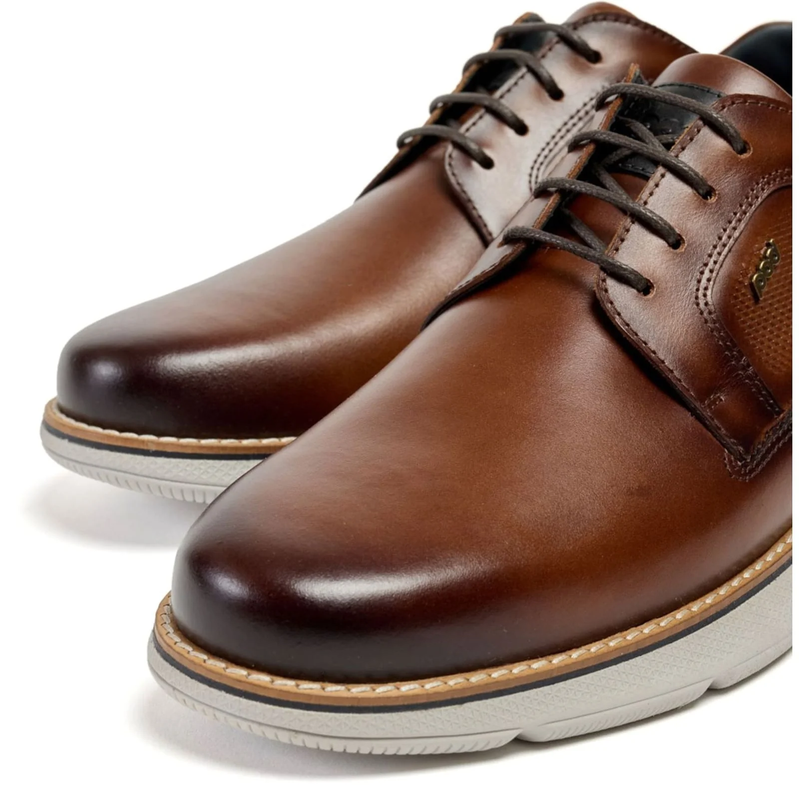 Pod Mens Finch Casual Derby Cognac - Image 4