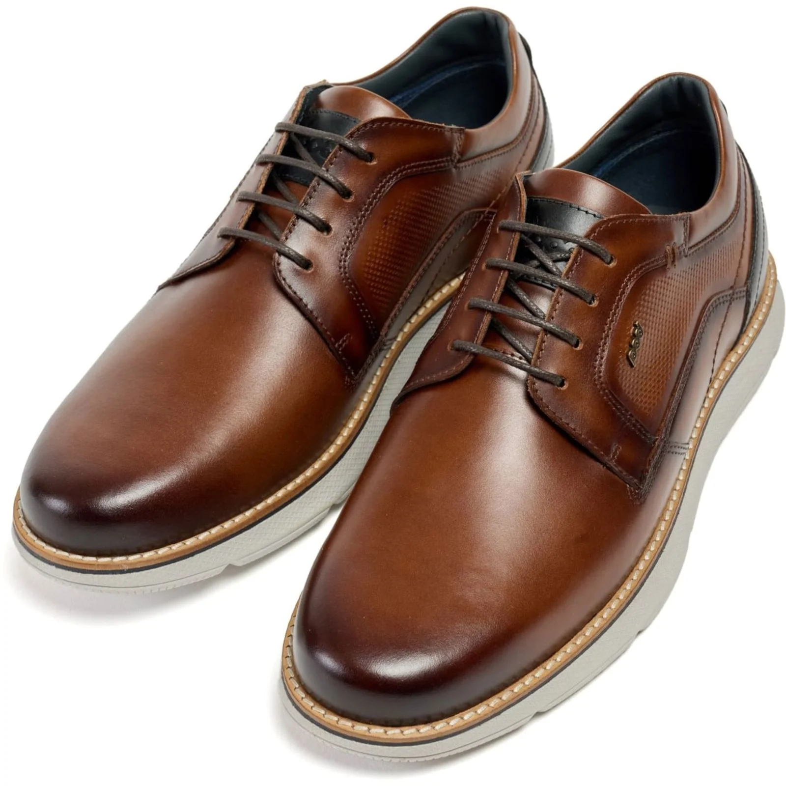 Pod Mens Finch Casual Derby Cognac - Image 5