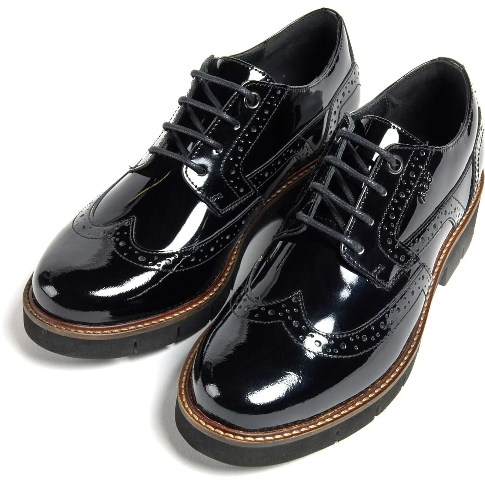 Pod Womens Kacey Brogue Black - Image 4