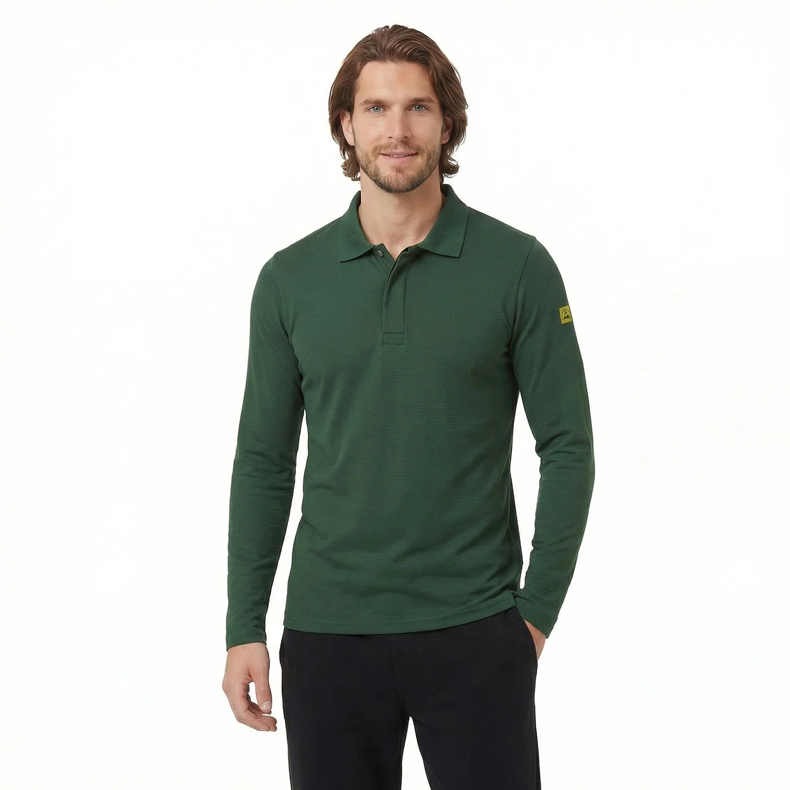 Portwest Anti-Static ESD Polo Shirt L/S Forest Green