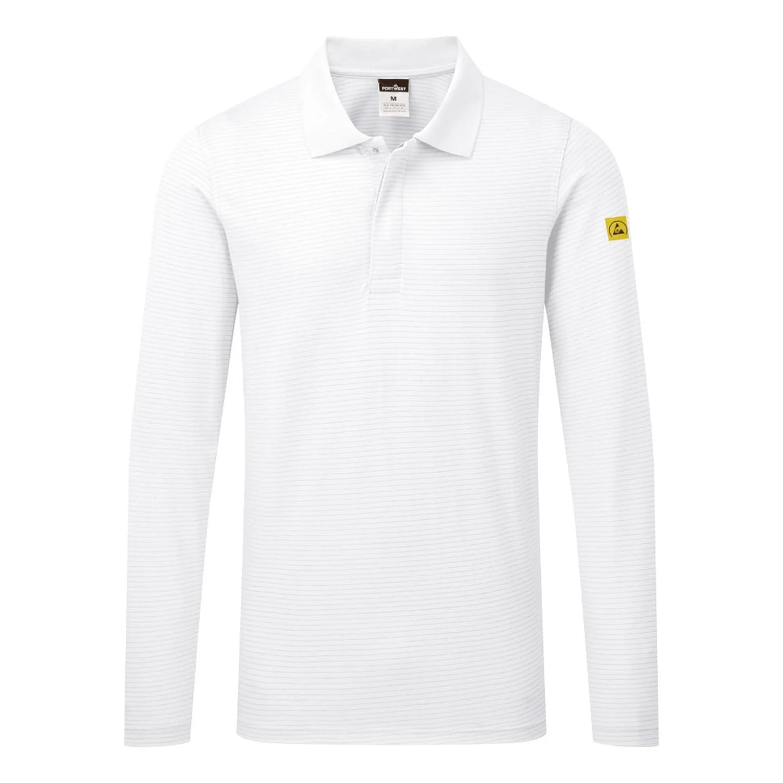 Portwest Anti-Static ESD Polo Shirt L/S White