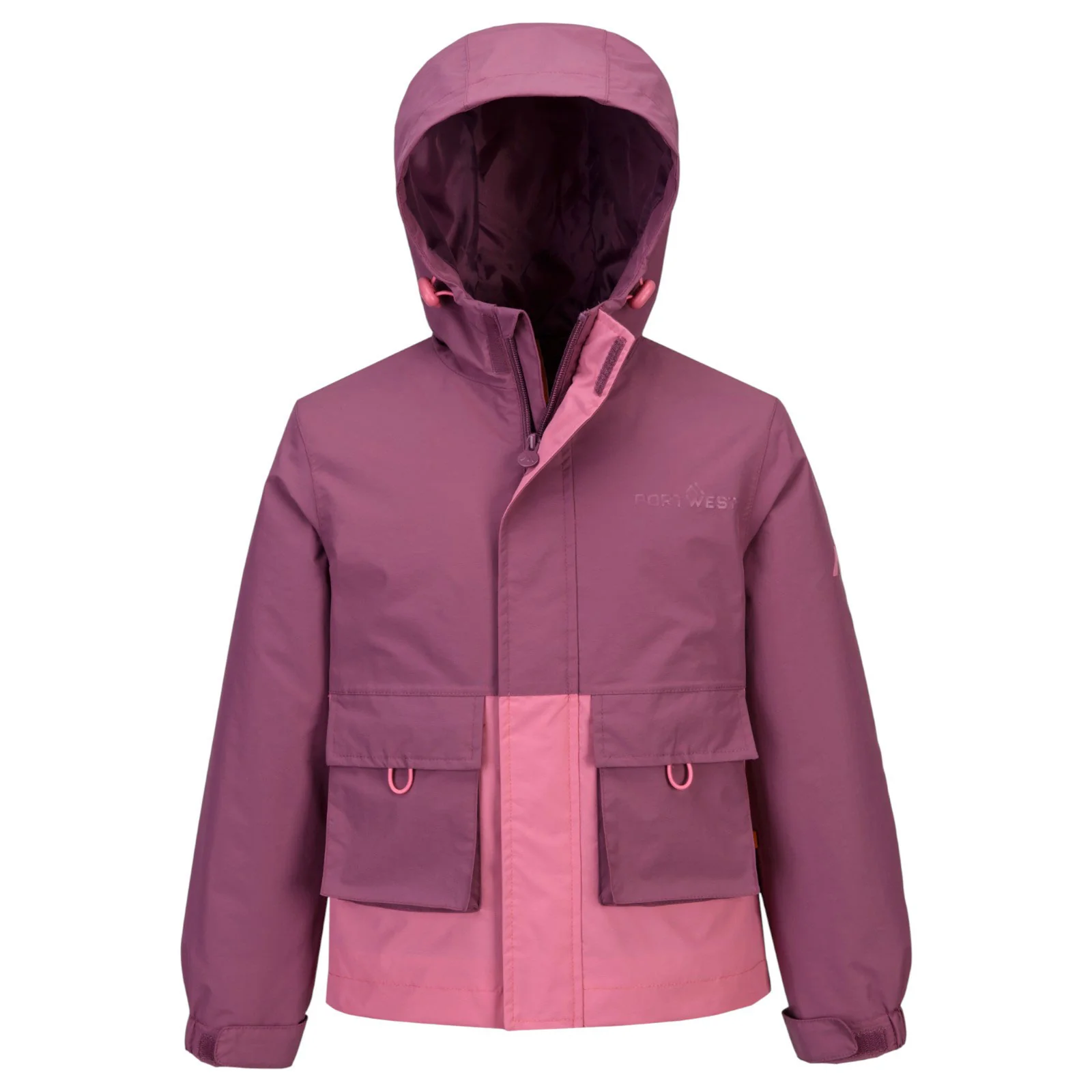 Portwest Delphi Girls Fleece Lined Rain Jacket<br> - Image 3