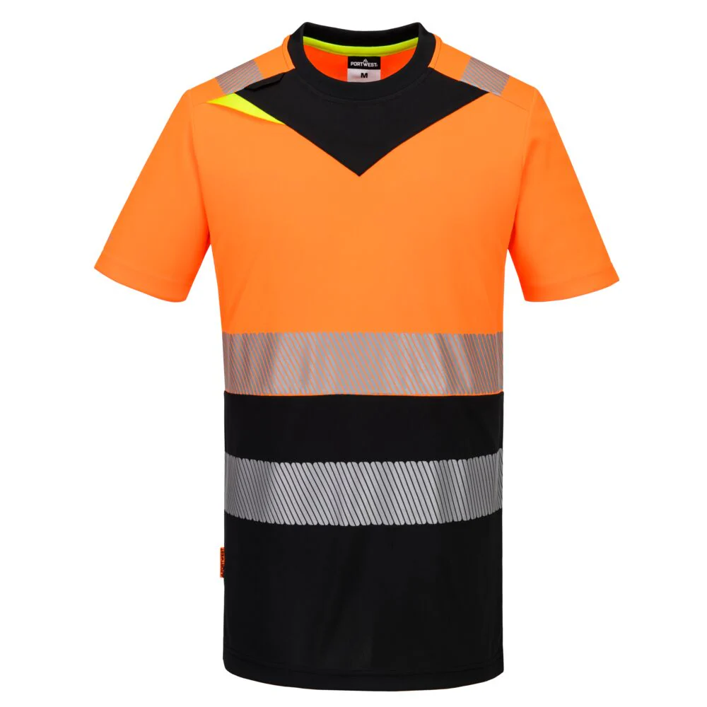 Portwest DX4 Hi-Vis Class 1 T-Shirt S/S Orange/Black