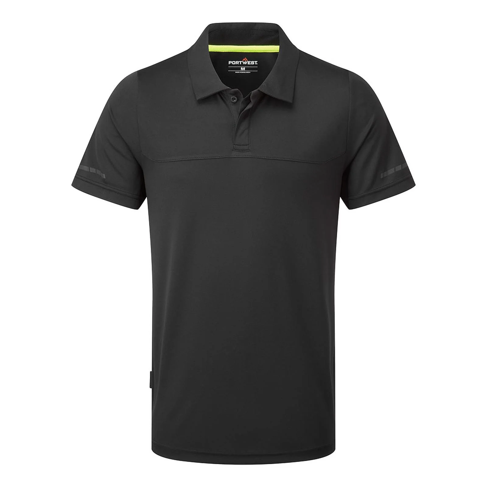 Portwest EV4 Lightweight Polo Shirt S/S Black