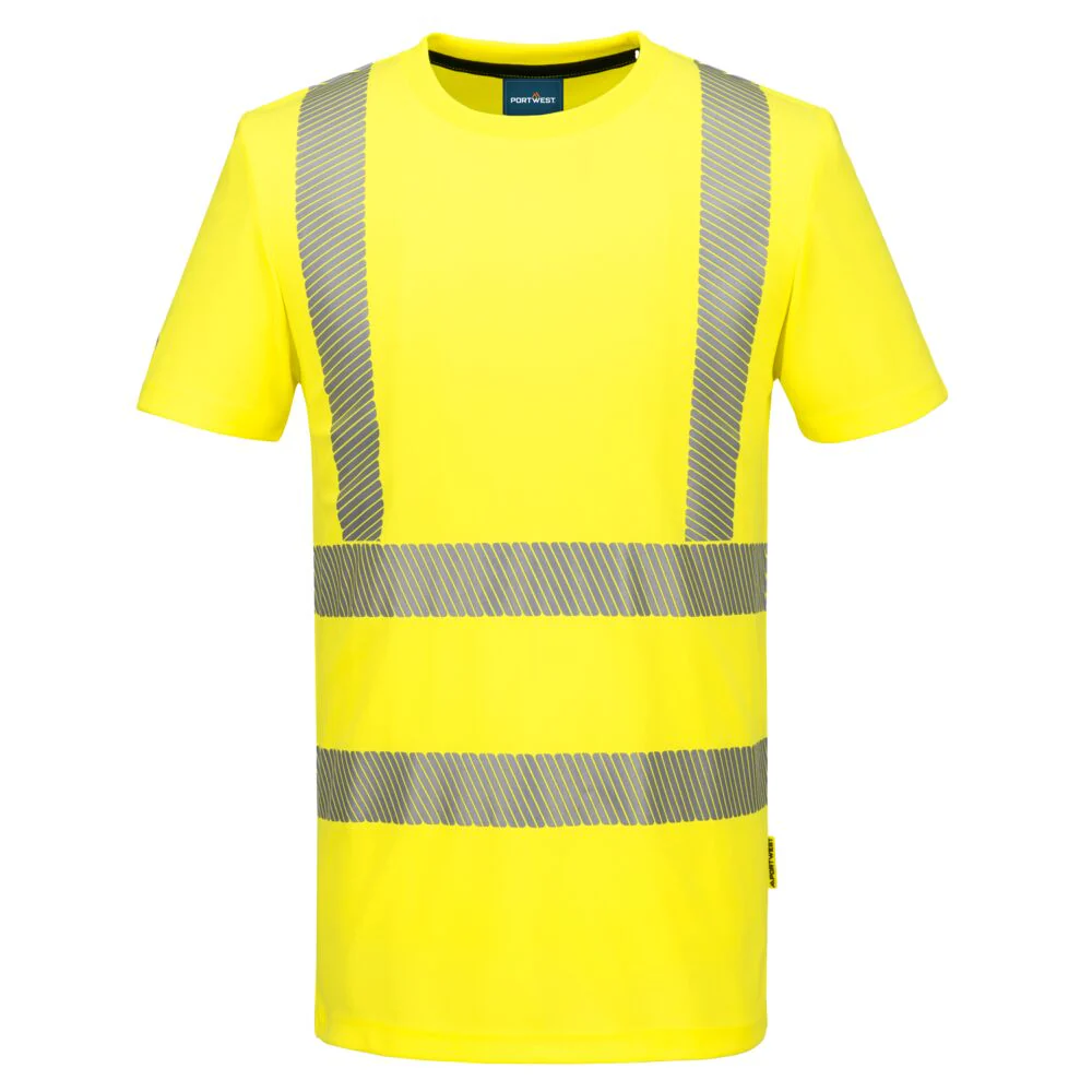 Portwest KX3 Hi-Vis Sports T-Shirt S/S Yellow