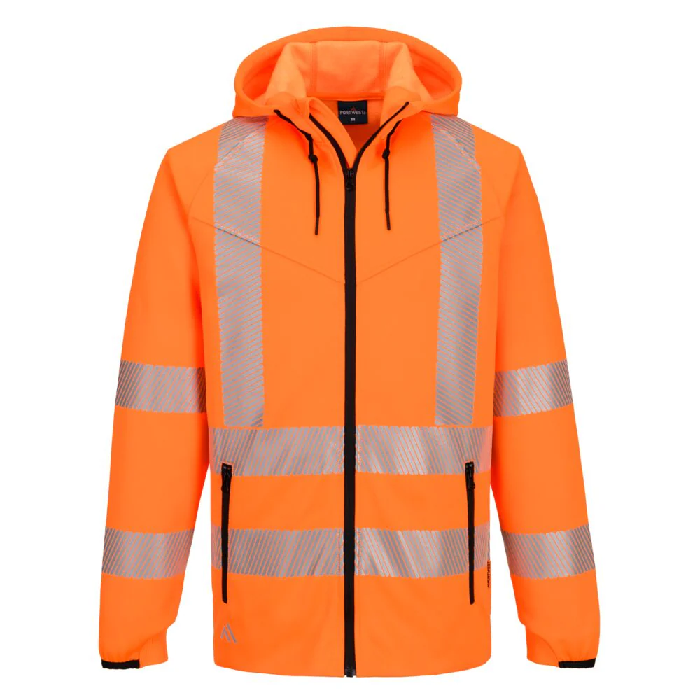 Portwest KX3 Sport Hi-Vis Zipped Hoodie Orange