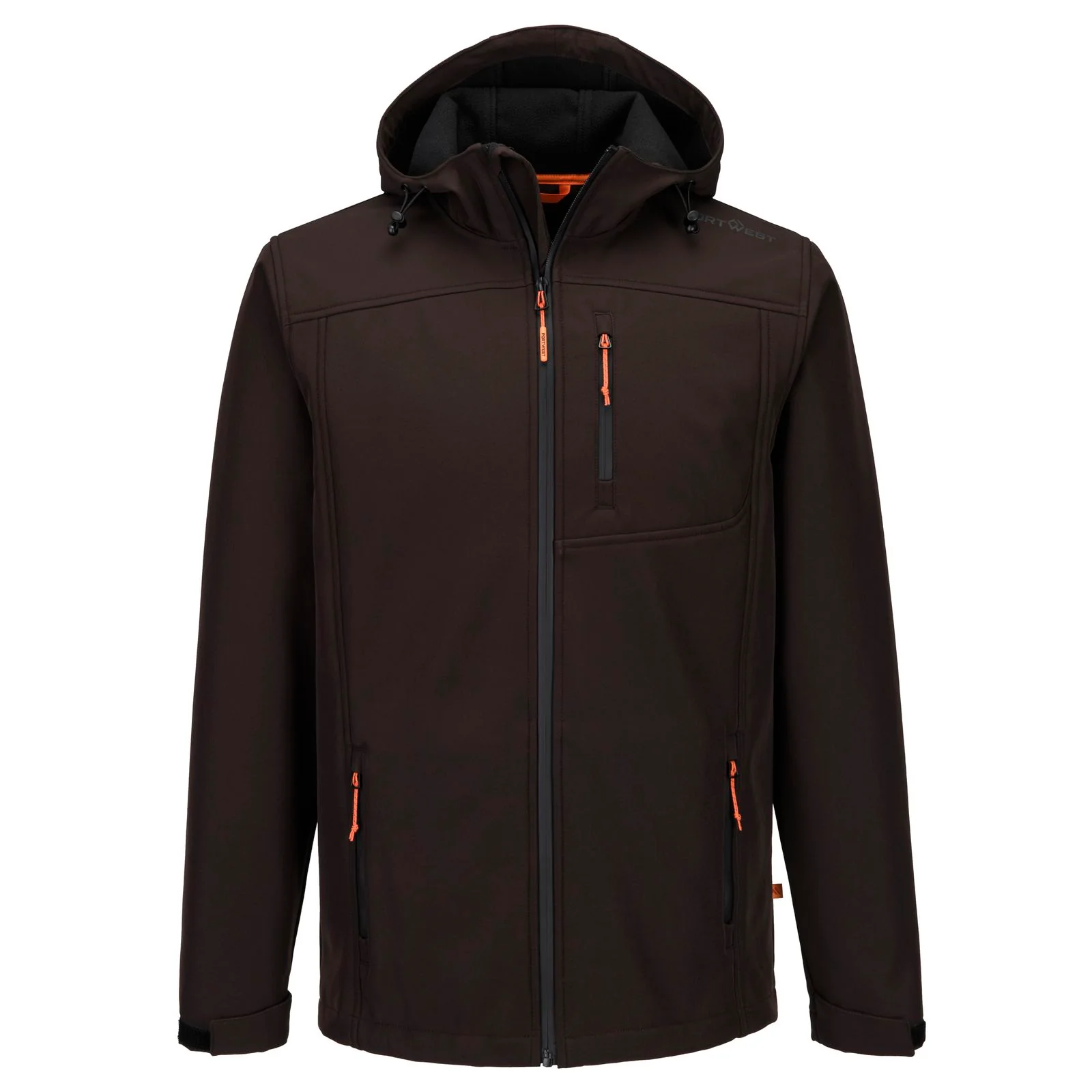 Portwest Portrush Mens Softshell Jacket Black Coffee - Image 2