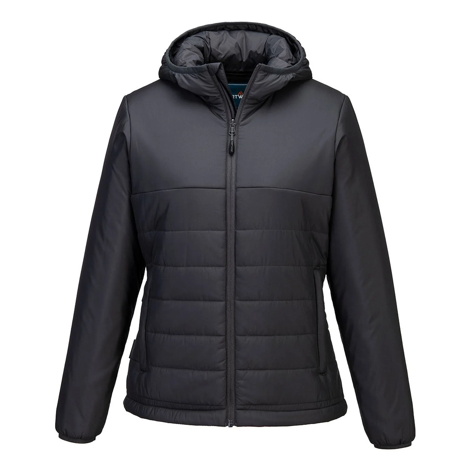 Portwest Professional Women's Hooded Insulated Baffle Jacket Metal Grey - Image 3