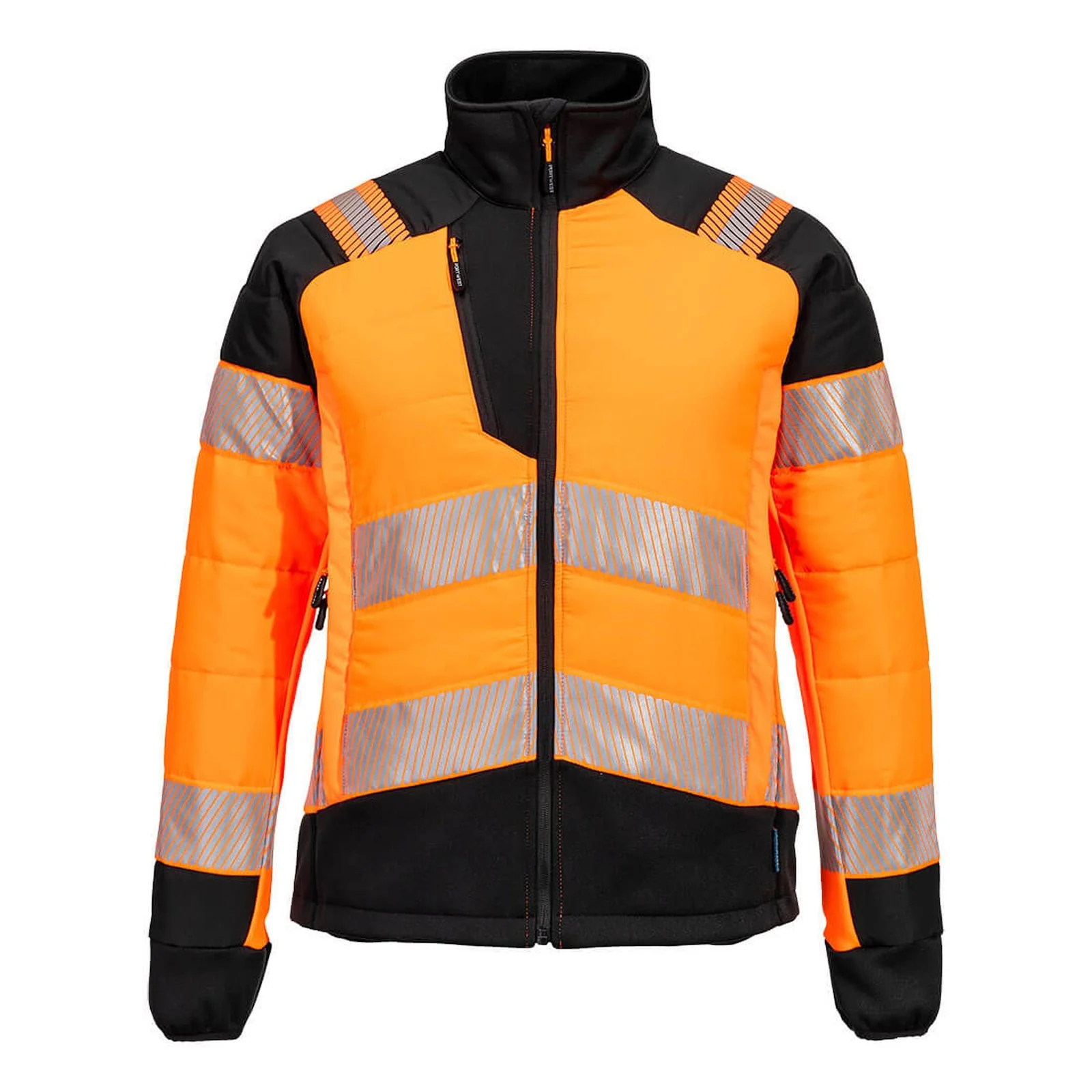 Portwest PW3 Hi-Vis Women's Hybrid Baffle Jacket Orange/Black - Image 2