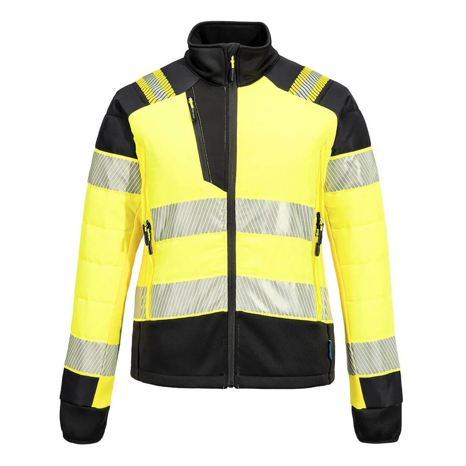 Portwest PW3 Hi-Vis Women's Hybrid Baffle Jacket Yellow/Black - Image 2