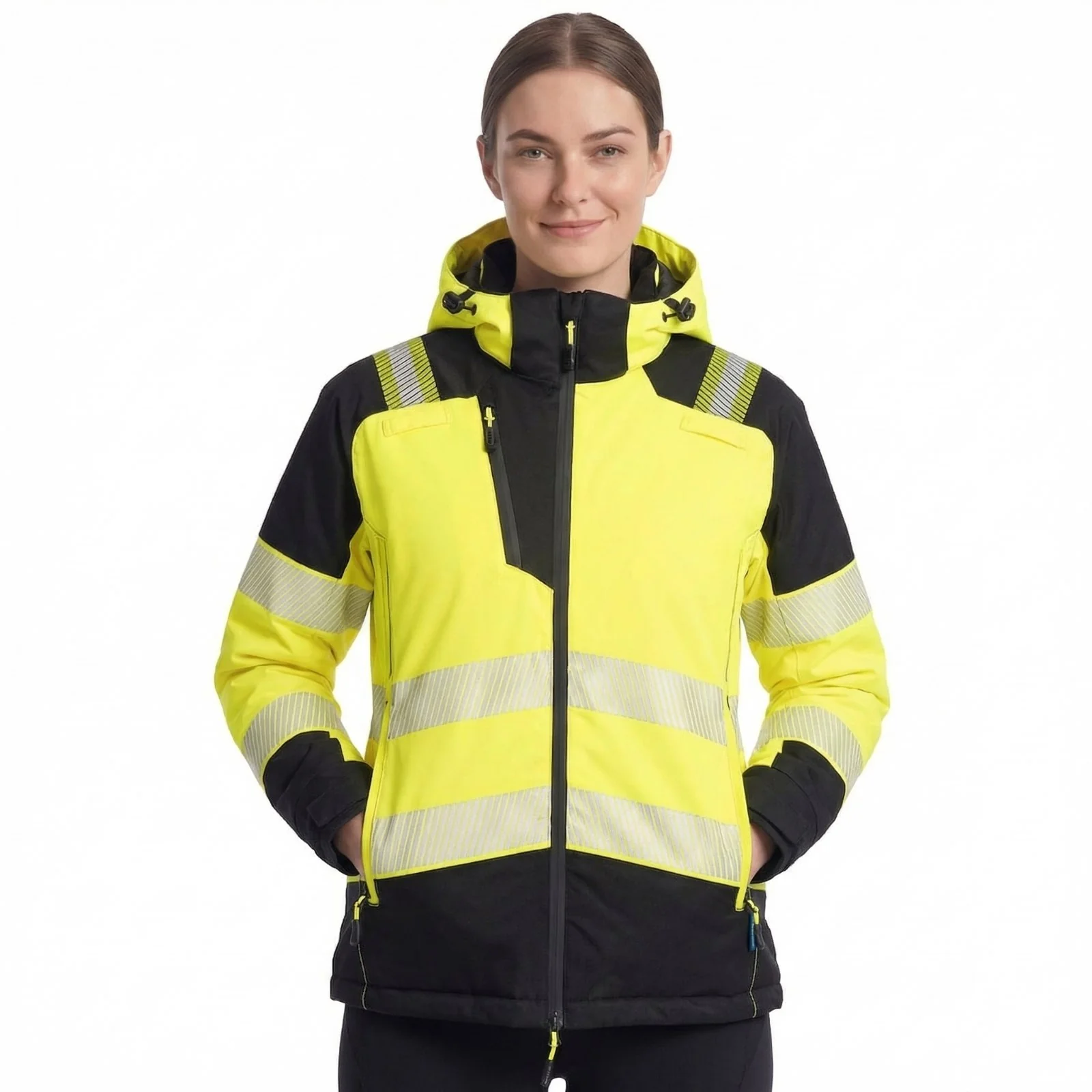 Portwest PW3 Hi-Vis Women's Winter Jacket Yellow/Black