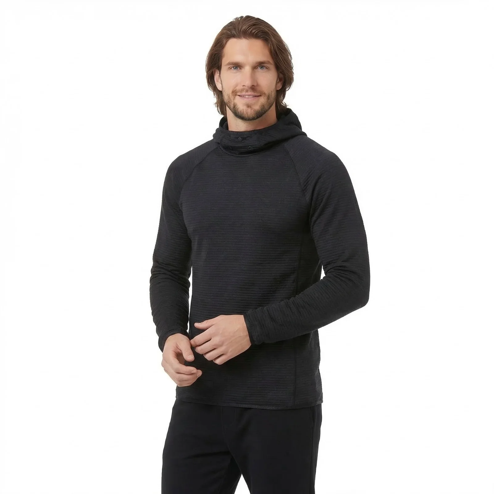 Portwest Waffle Fleece Hooded Baselayer Black