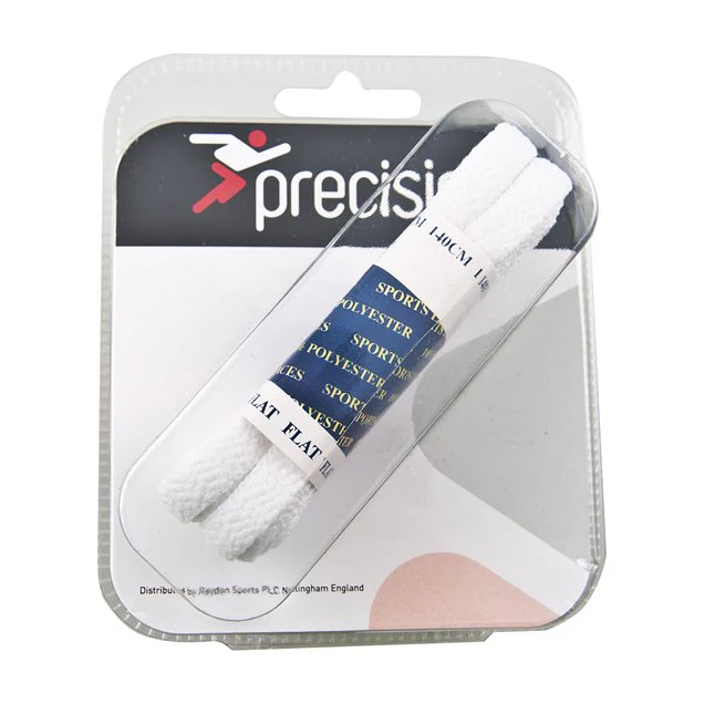 Precision 140cm Flat Laces White