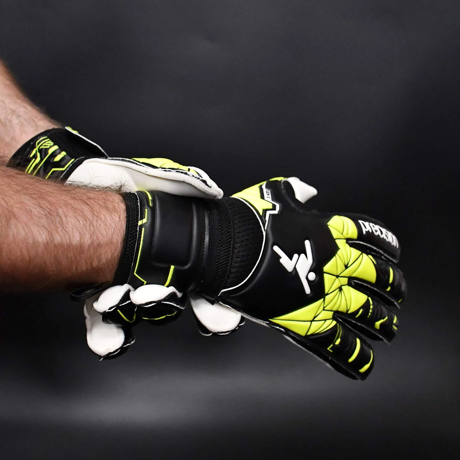 Precision Fusion X Flat Cut Finger Protect Goalkeeper Gloves - Image 4