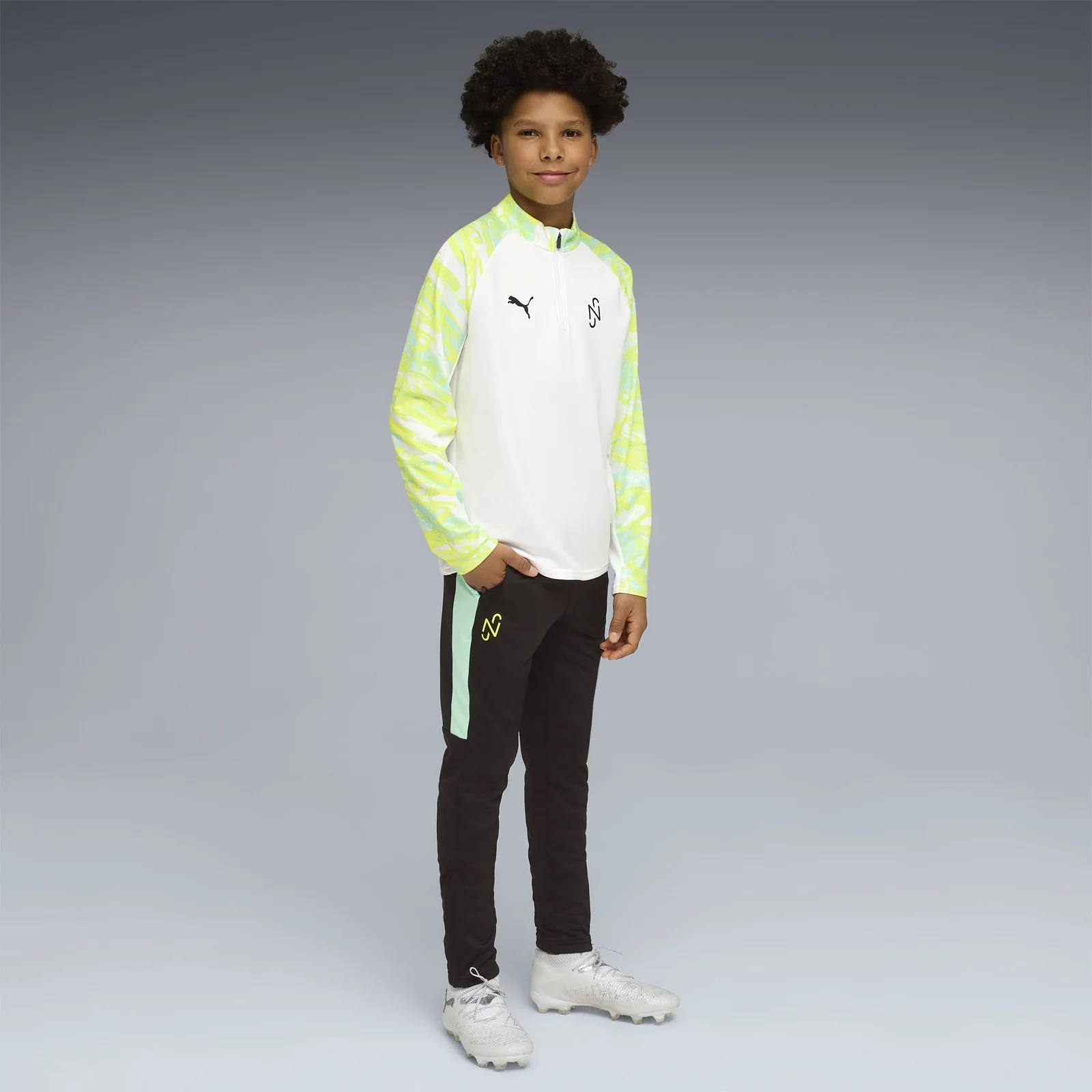 Puma Neymar JR Creativity Kids Half-Zip Football Top - Image 6