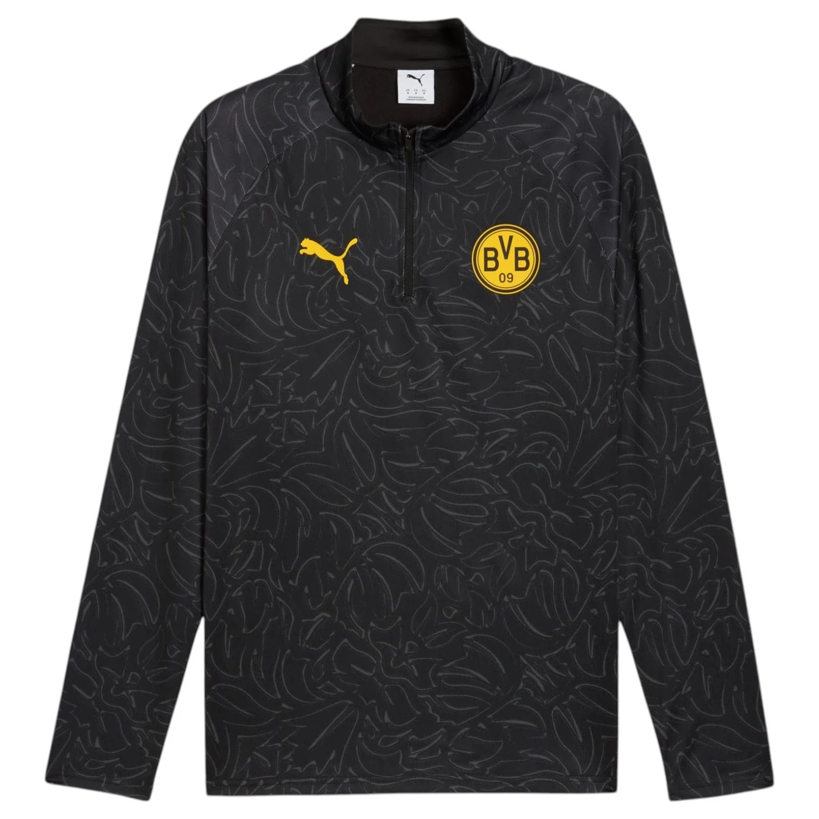 Puma Football Borussia Dortmund Mens Pre-Match Half-Zip Top - Image 4