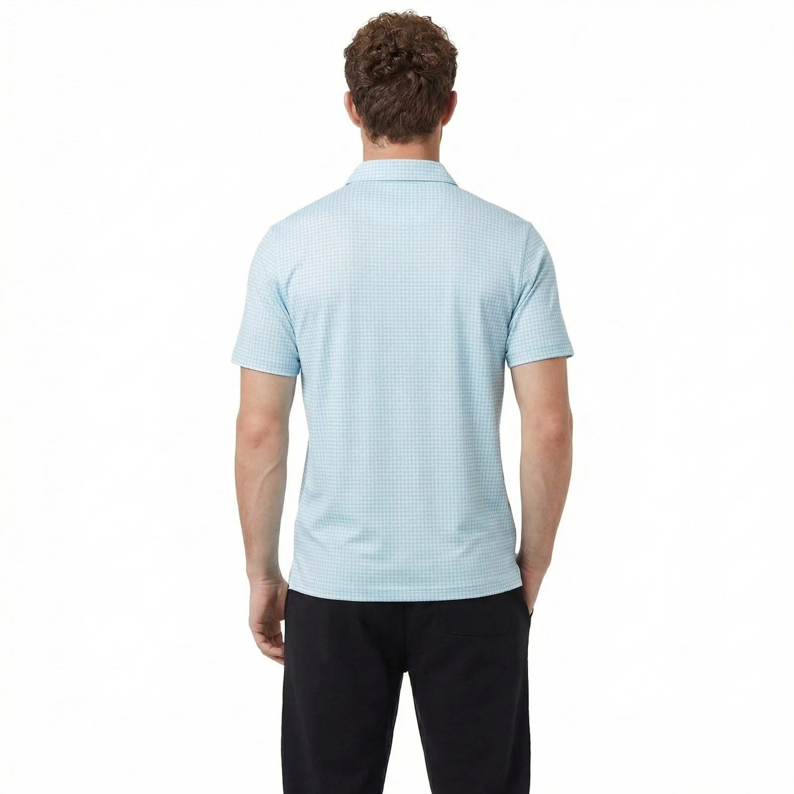 Puma CLOUDSPUN Mono Check Mens Short-Sleeved Golf Polo Shirt - Image 2
