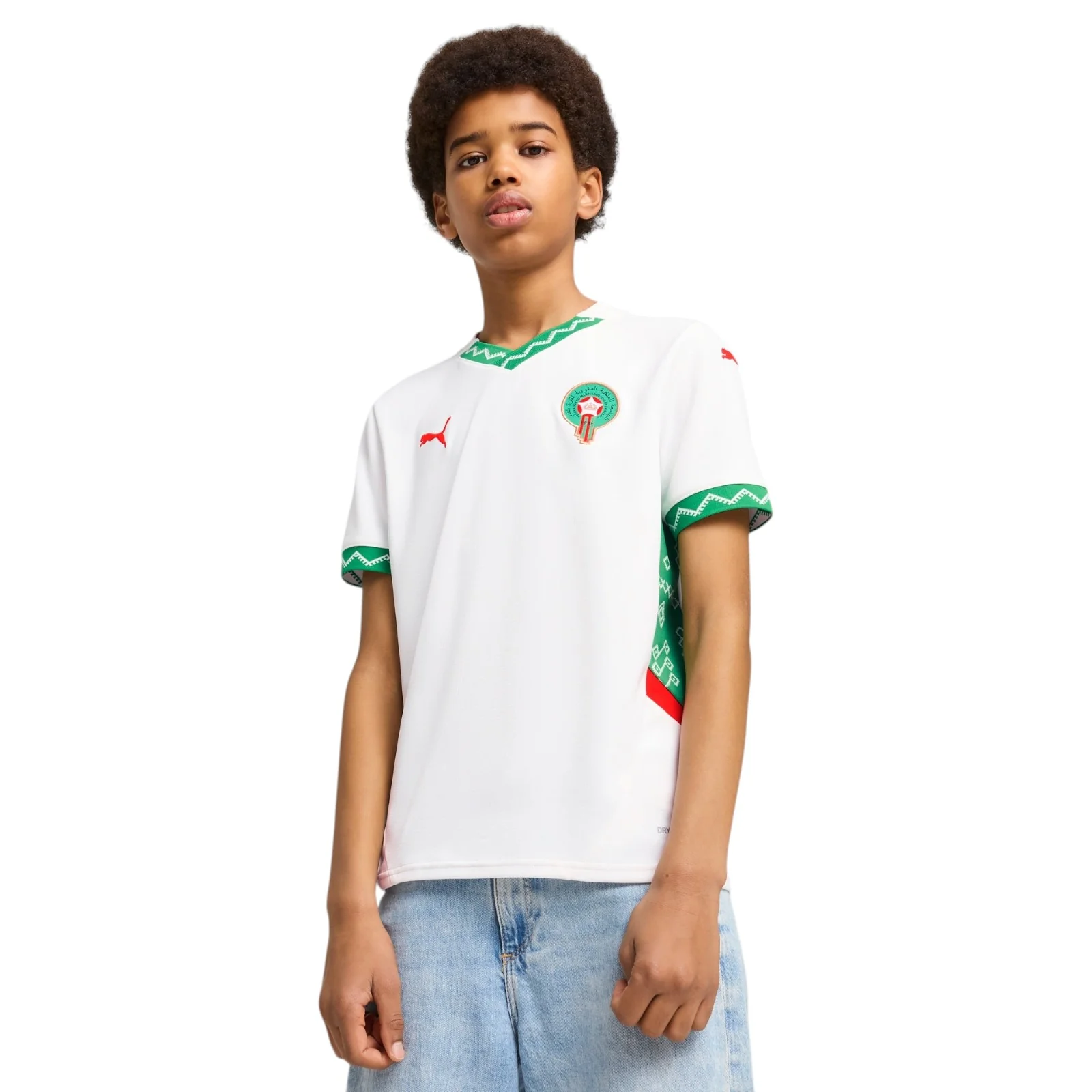 Puma Morocco 2025 Short-Sleeve Kids Away Football Jersey
