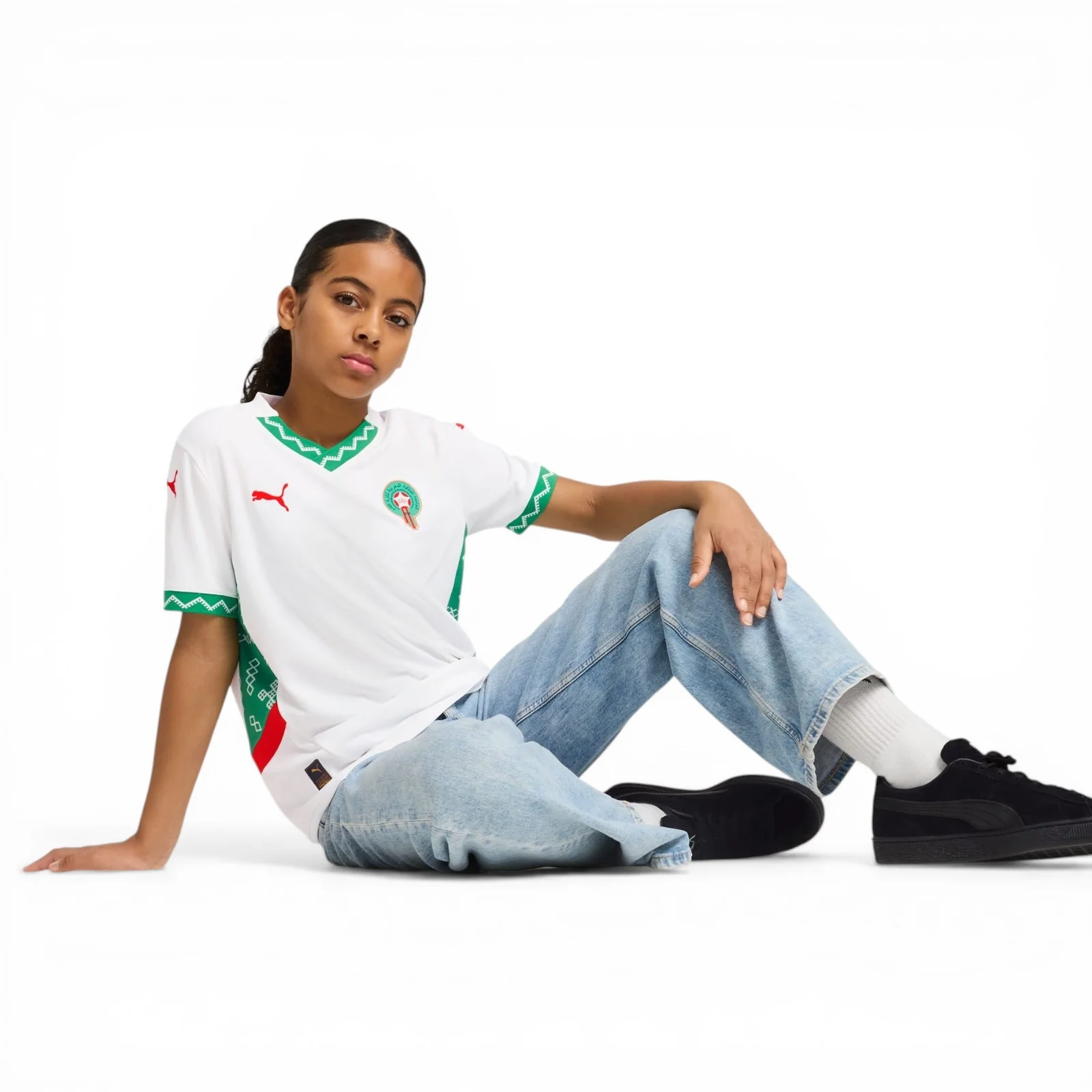 Puma Morocco 2025 Short-Sleeve Kids Away Football Jersey - Image 4