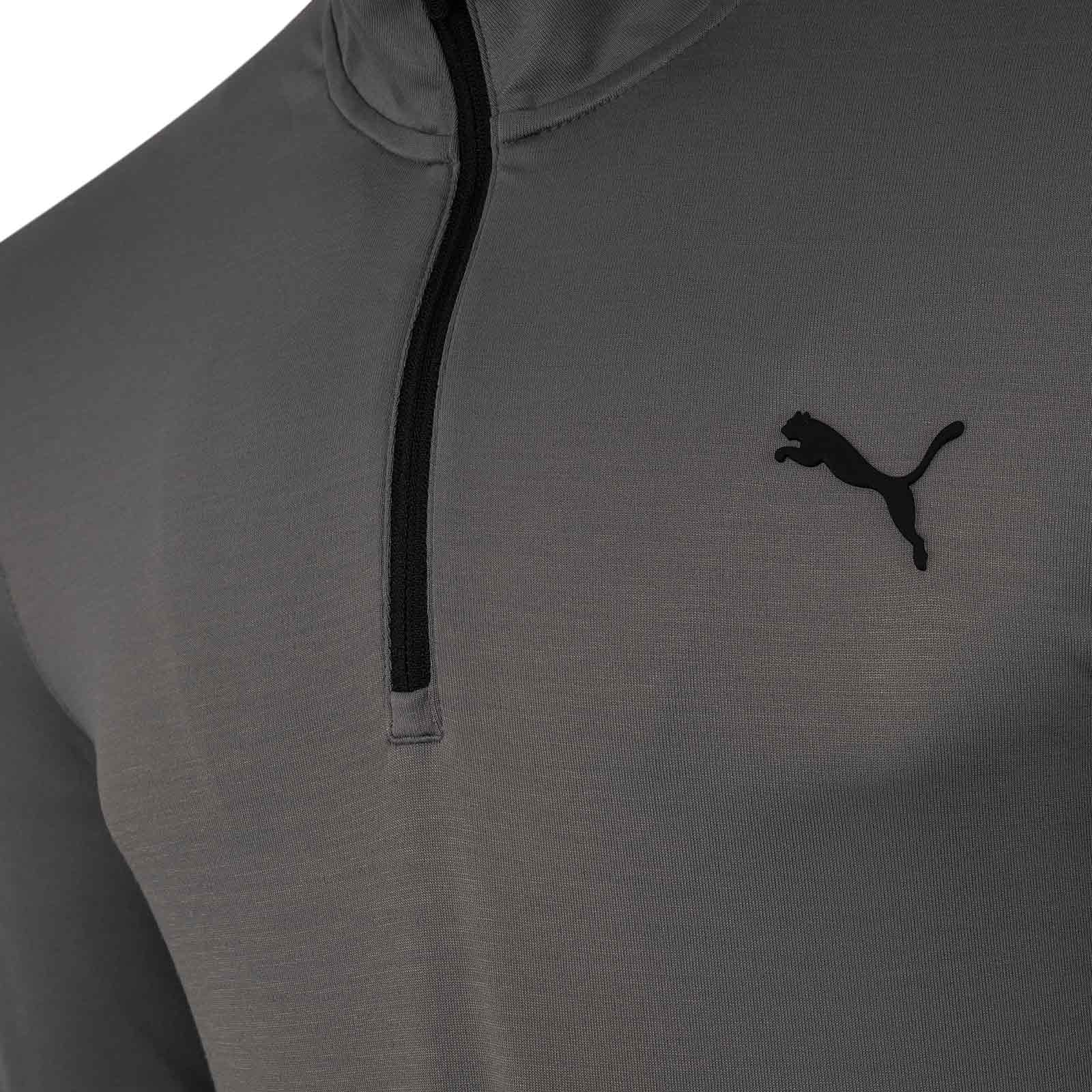 Puma Icon 2.0 Half-Zip Long Sleeve Mens Logo Golf Top - Image 6