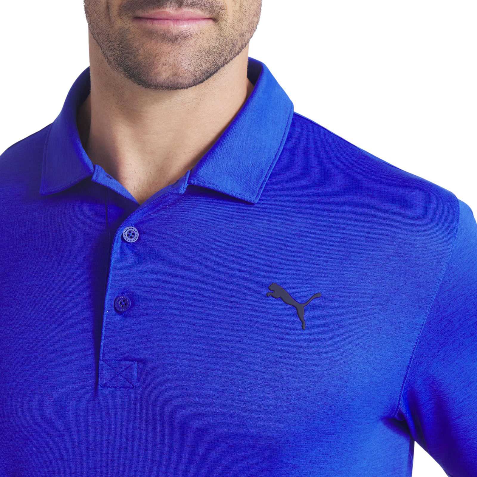 Puma Icon Heather 2.0 Mens Short-Sleeve Golf Polo Shirt - Image 3