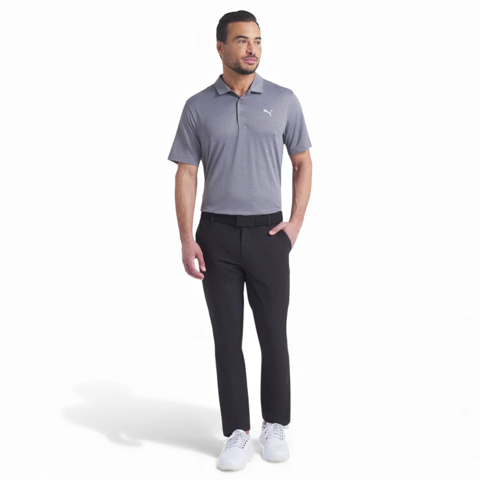 Puma Icon Heather 2.0 Mens Short-Sleeve Golf Polo Shirt - Image 4