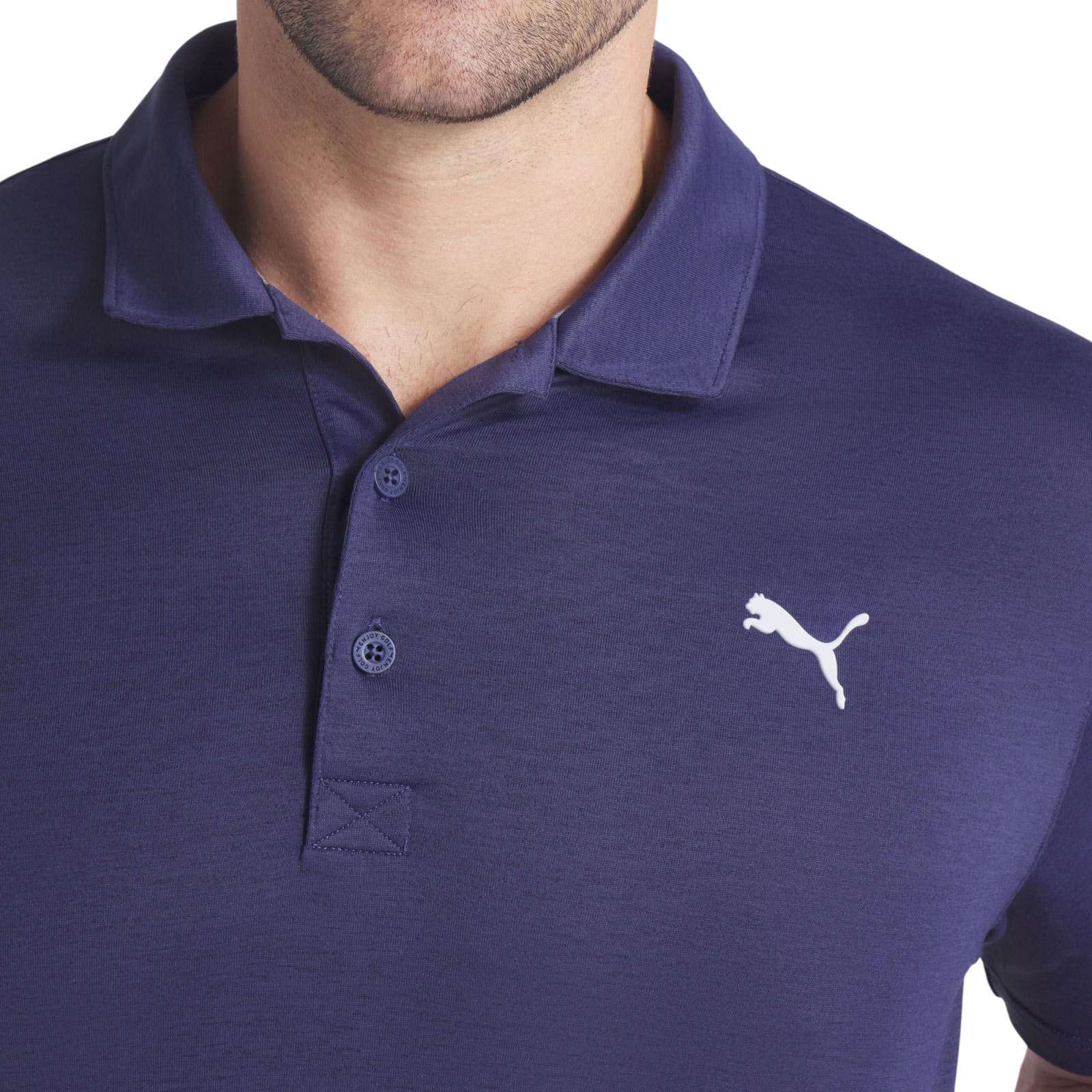 Puma Icon Heather 2.0 Mens Short-Sleeve Golf Polo Shirt - Image 3