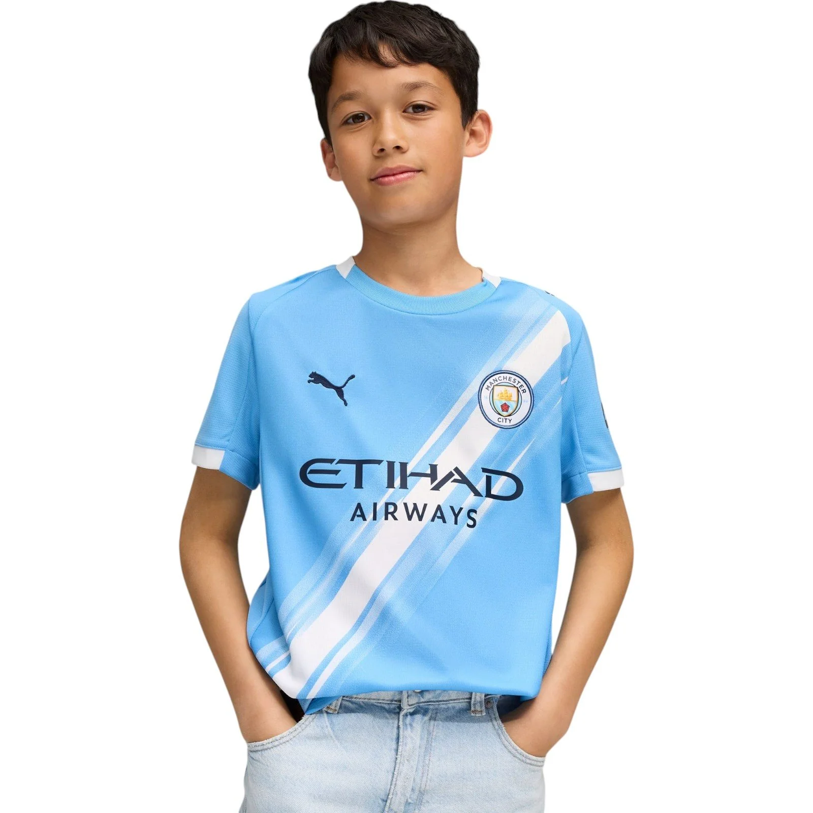 Puma Manchester City Football 2025/26 Kids Home Jersey - Image 3