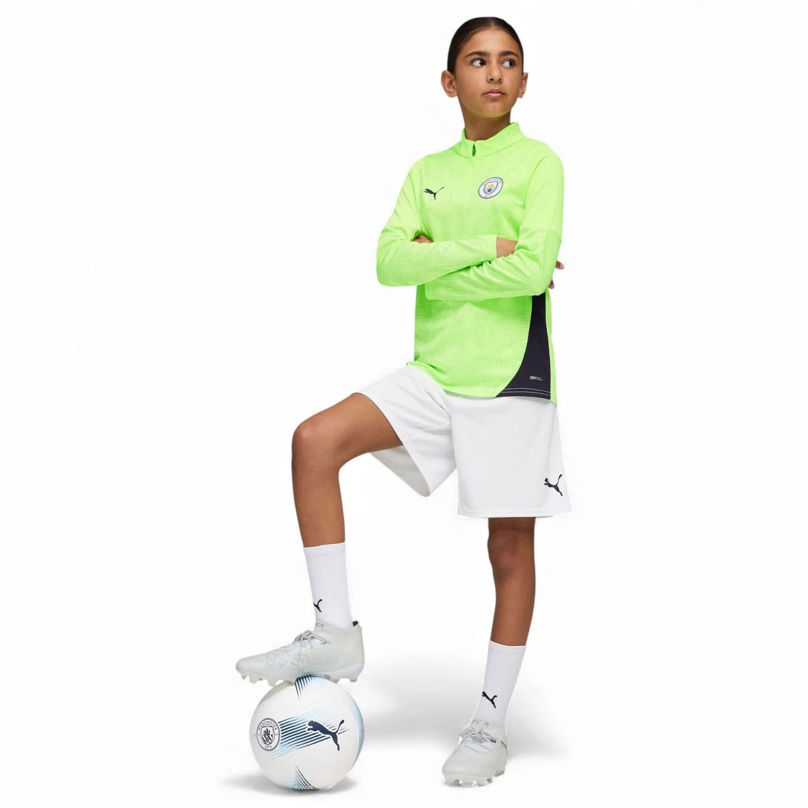 Puma Manchester City FC 2025/26 Football Training Kids Half-Zip Top - Image 4