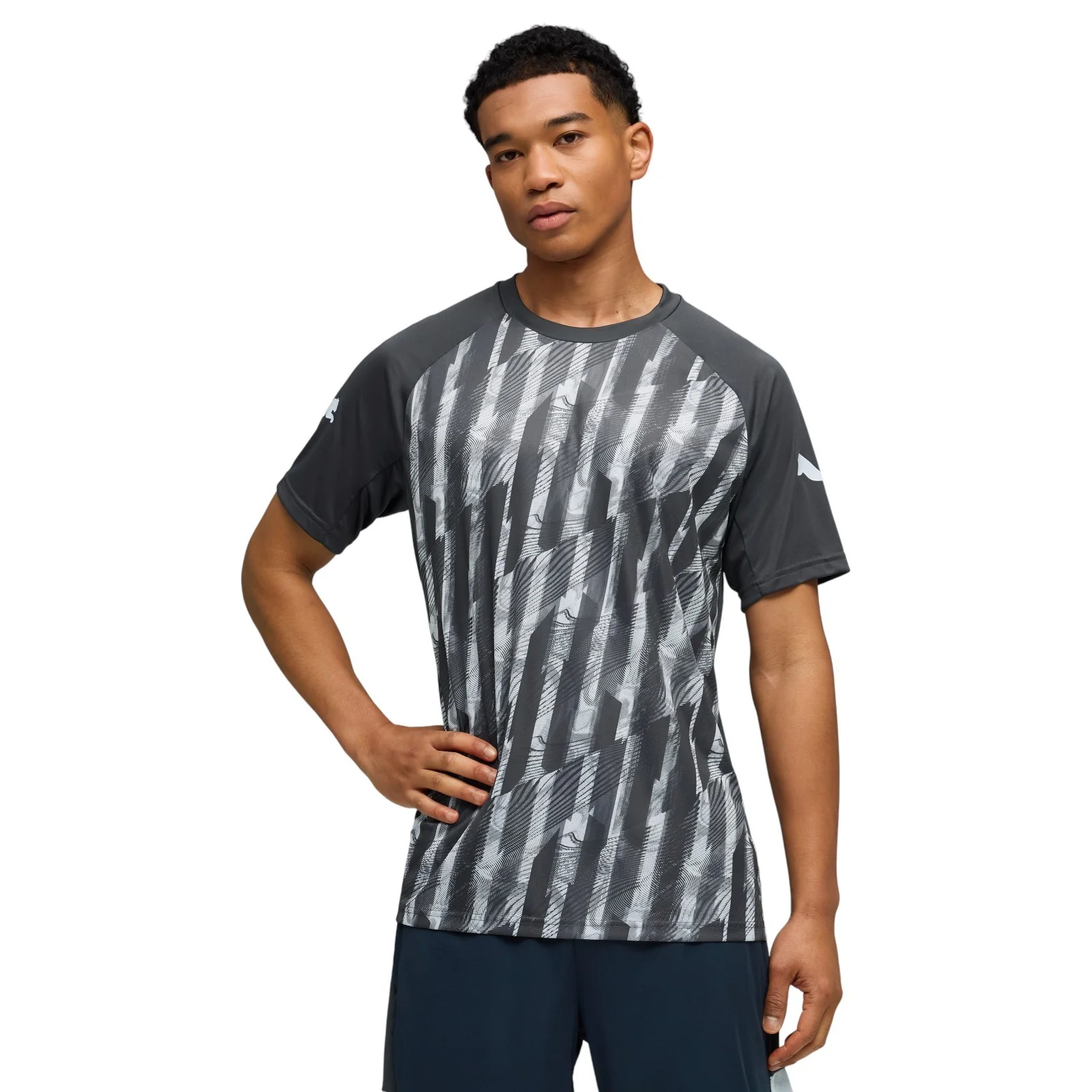 Puma IndividualLIGA Football Mens Short Sleeve Graphic Jersey