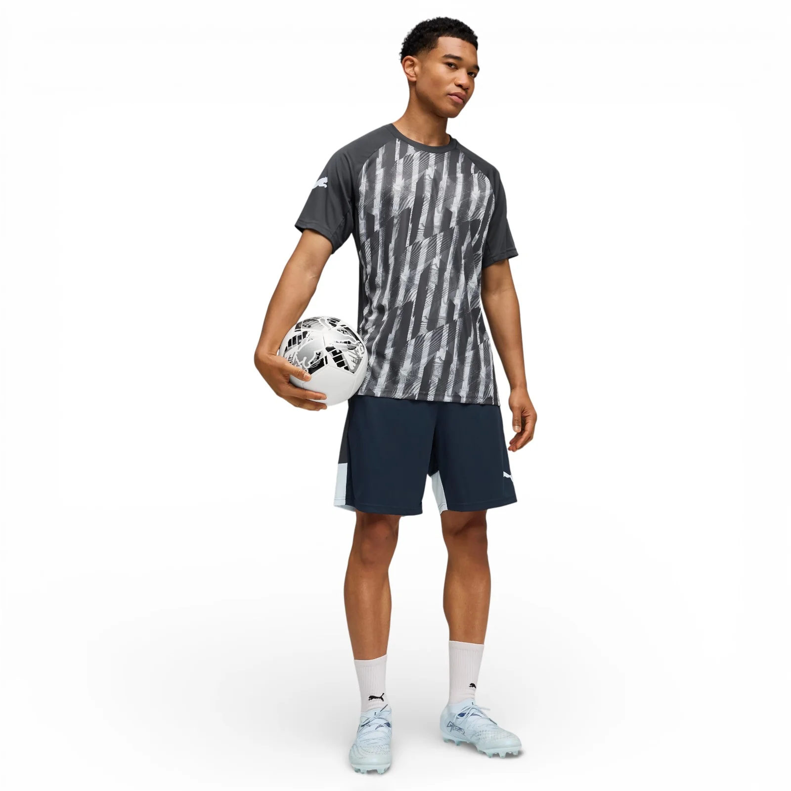 Puma IndividualLIGA Football Mens Short Sleeve Graphic Jersey - Image 3
