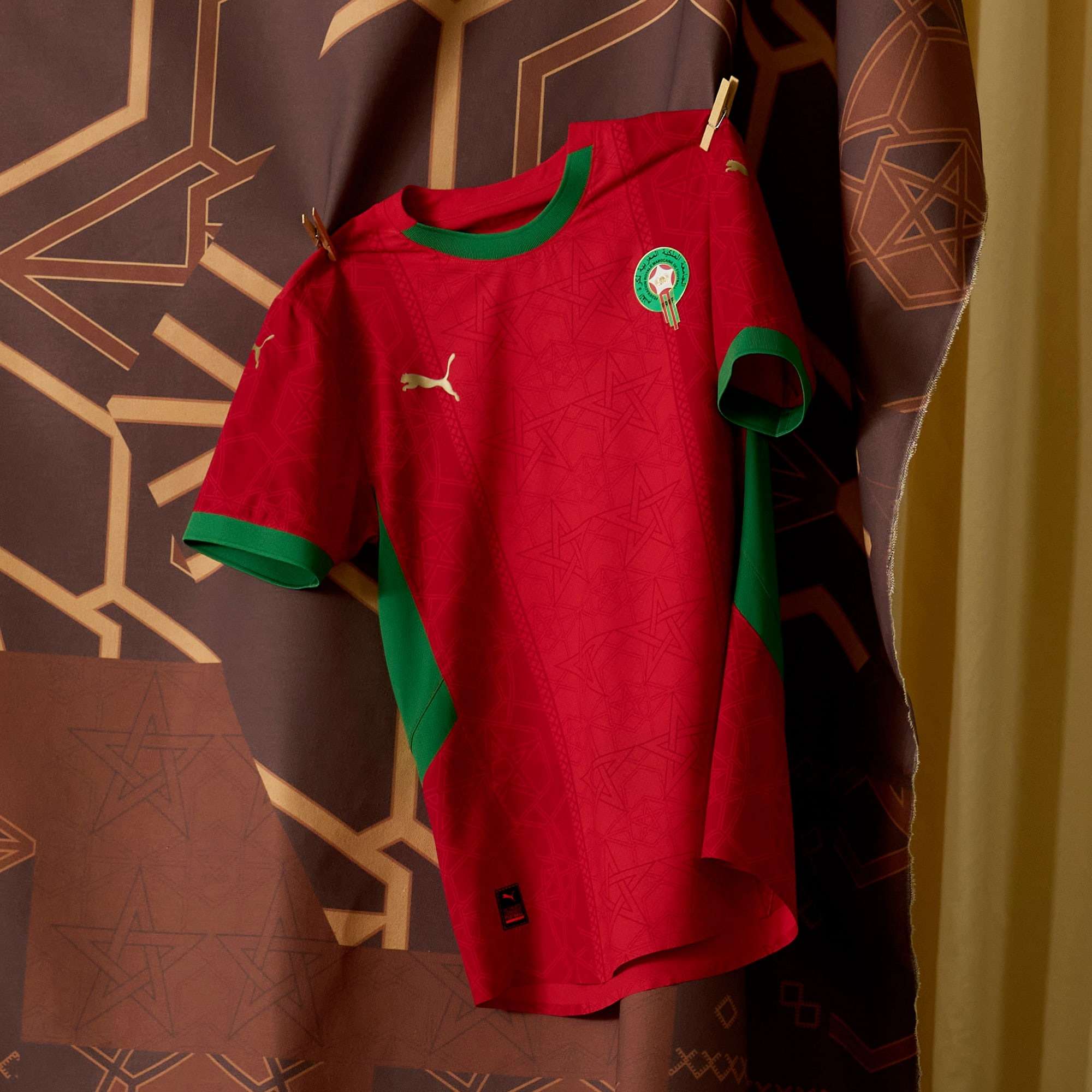 Puma Morocco 2025 Kids Regular-Fit Short Sleeved Home Jersey - Image 7
