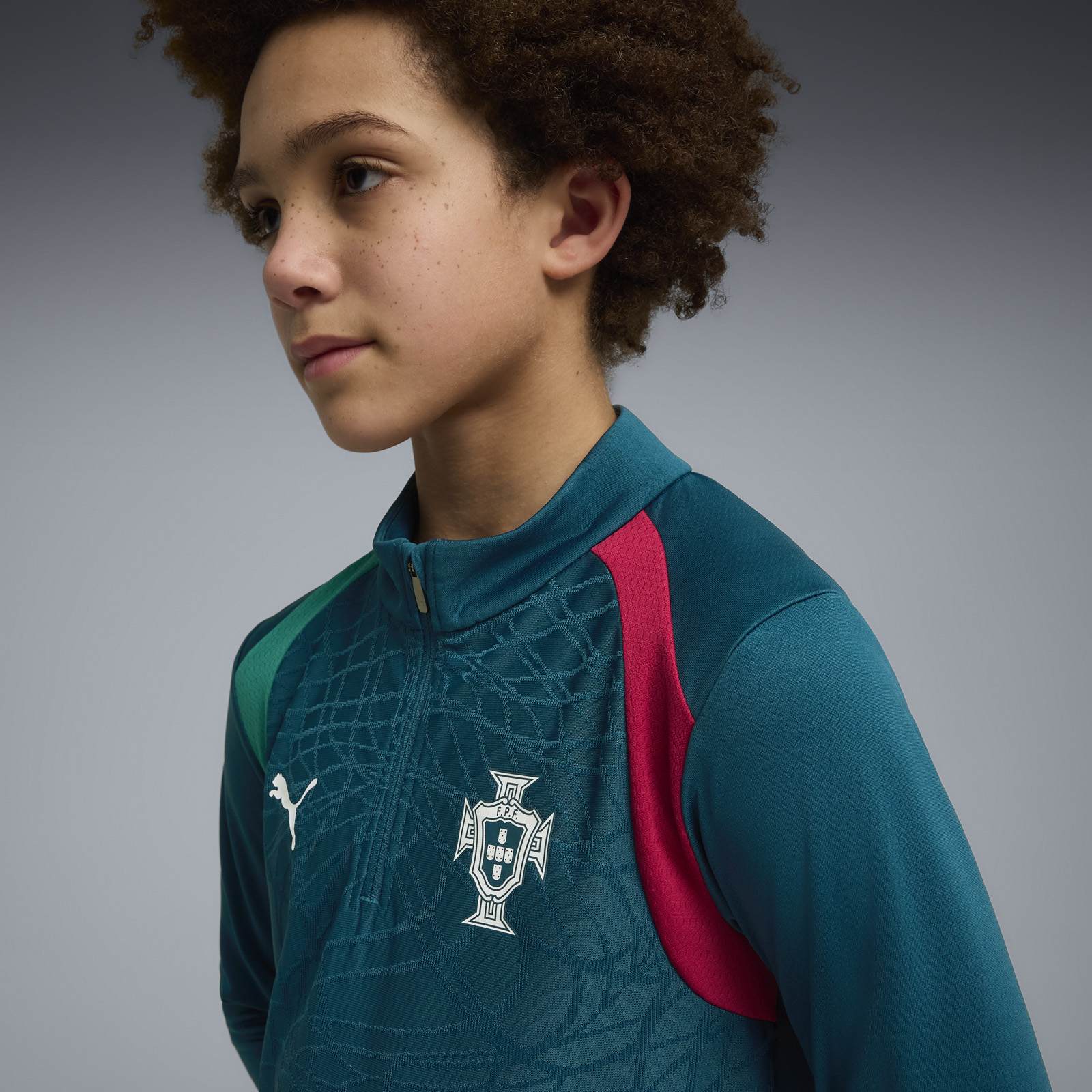 Puma Portugal Football World Cup Kids Training Half-Zip - Image 3