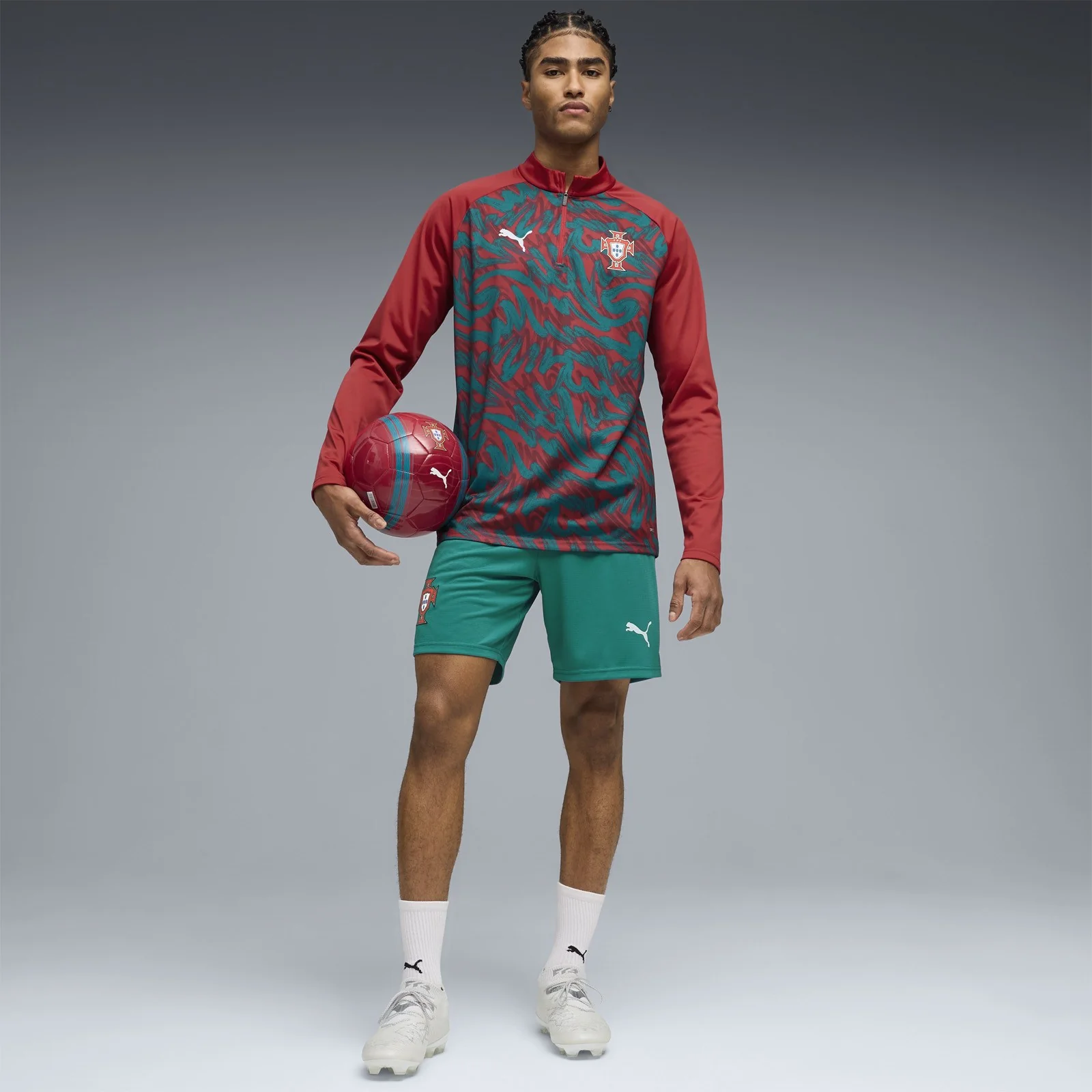 Puma Portugal Football World Cup Mens Warmup Half-Zip - Image 5