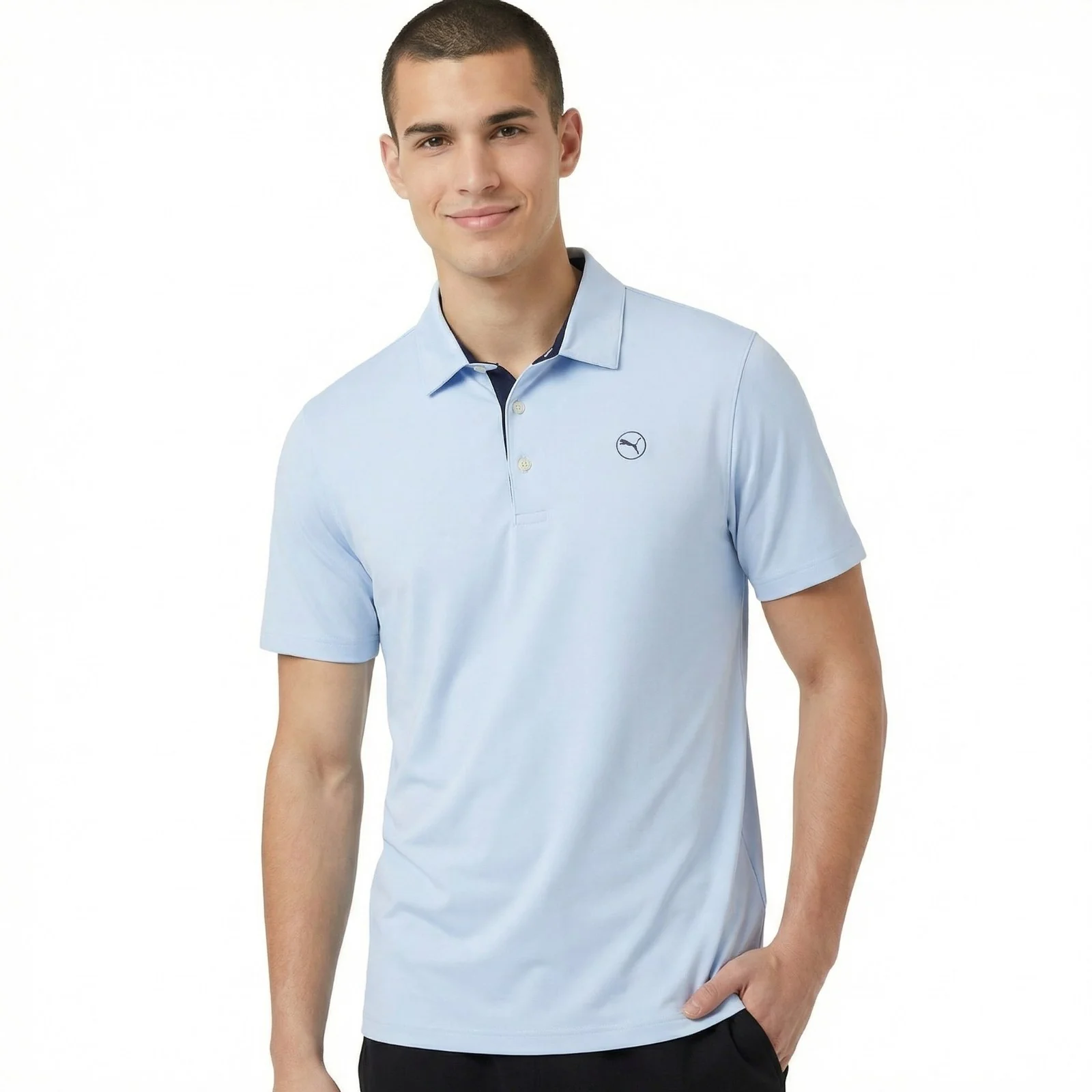 Puma Pure 2.0 Mens Short-Sleeve Golf Polo Shirt