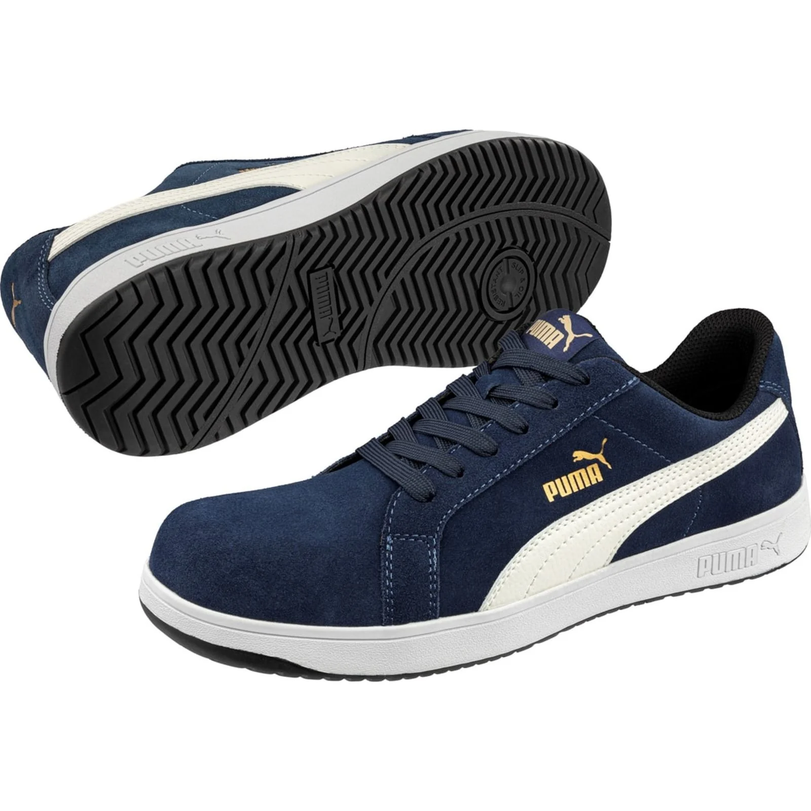 Puma Safety Mens Iconic Low Safety Shoes Navy - Image 5