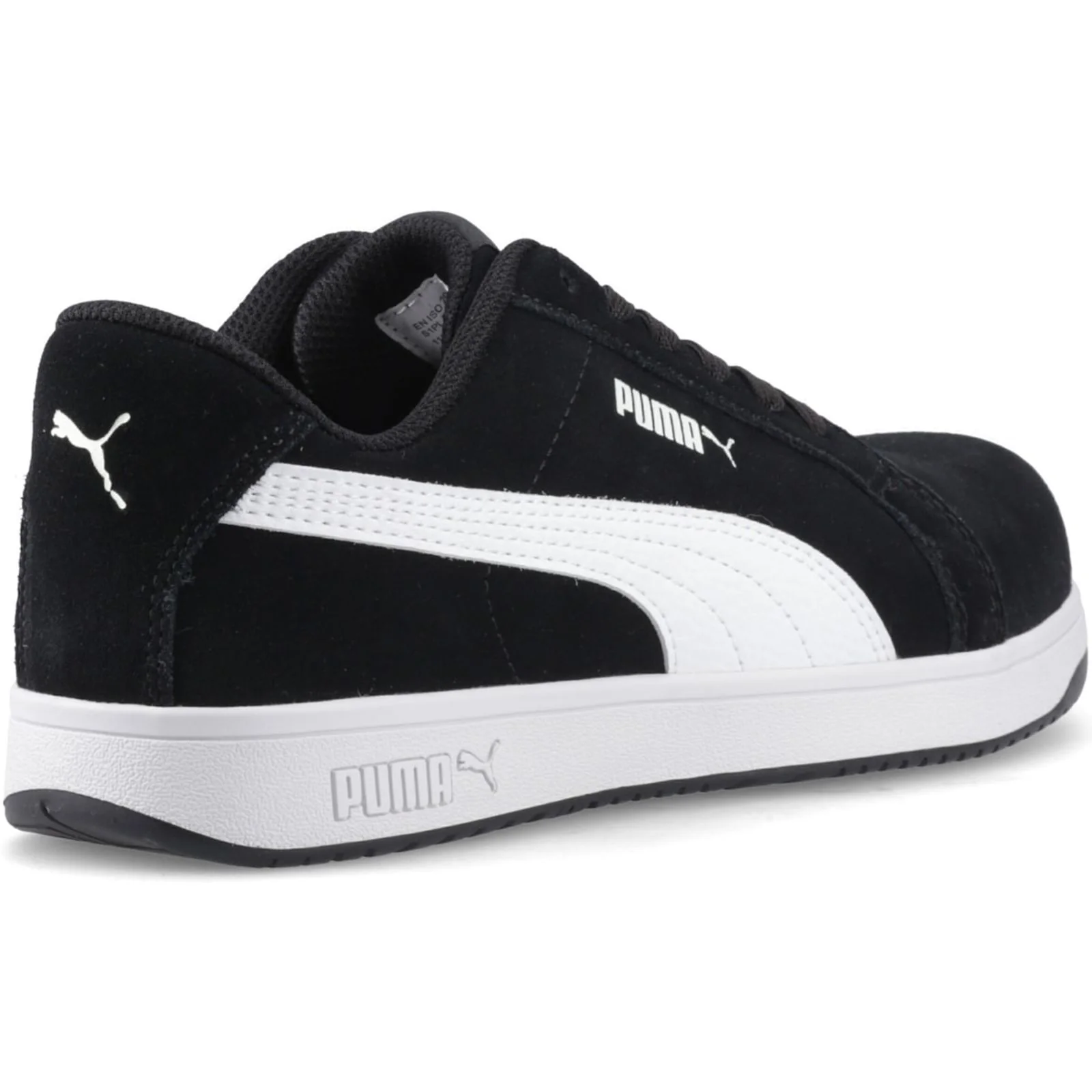 Puma Safety Mens Iconic Low Suede Safety Shoe Black/White - Image 5