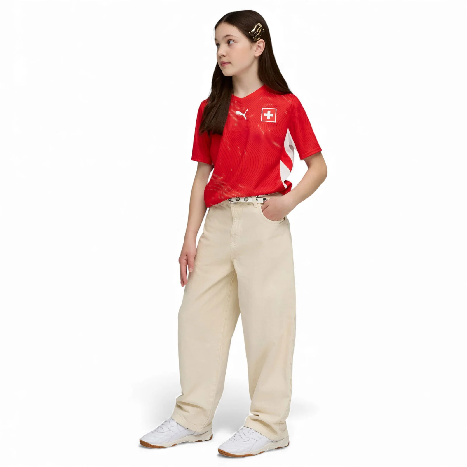 PUMA Switzerland World Cup 2026 Kids Football Home Jersey - Image 7