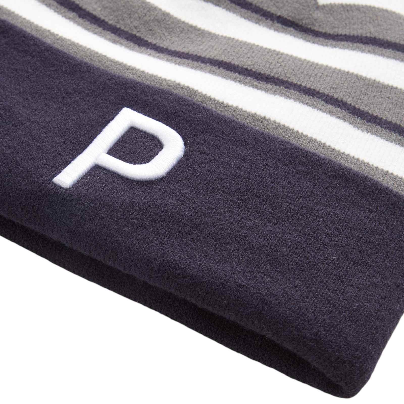 Puma WRMLBL Striped Pom Beanie Hat - Image 3