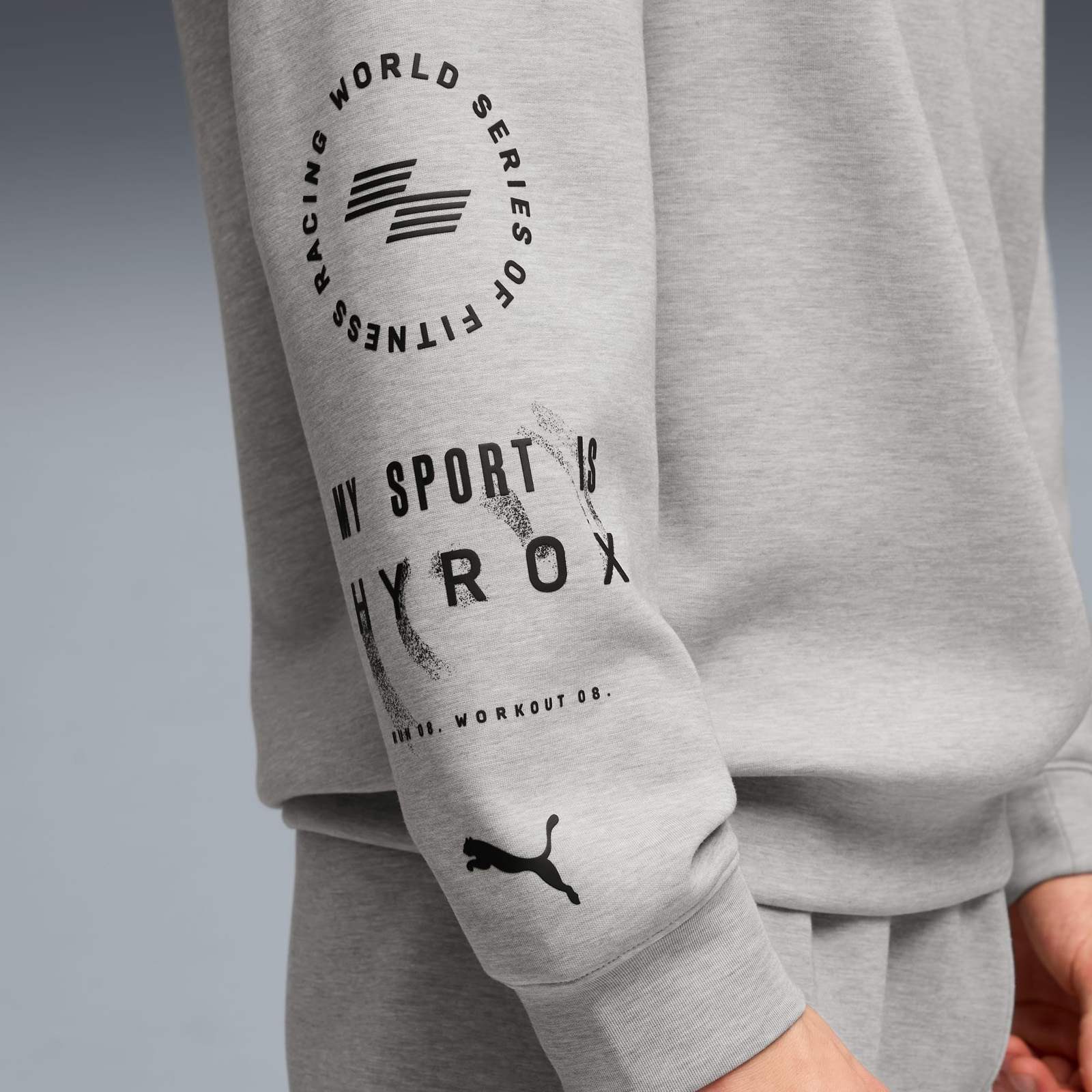 Puma x Hyrox Cloudspun Mens Regular-Fit Overhead Hoodie - Image 4