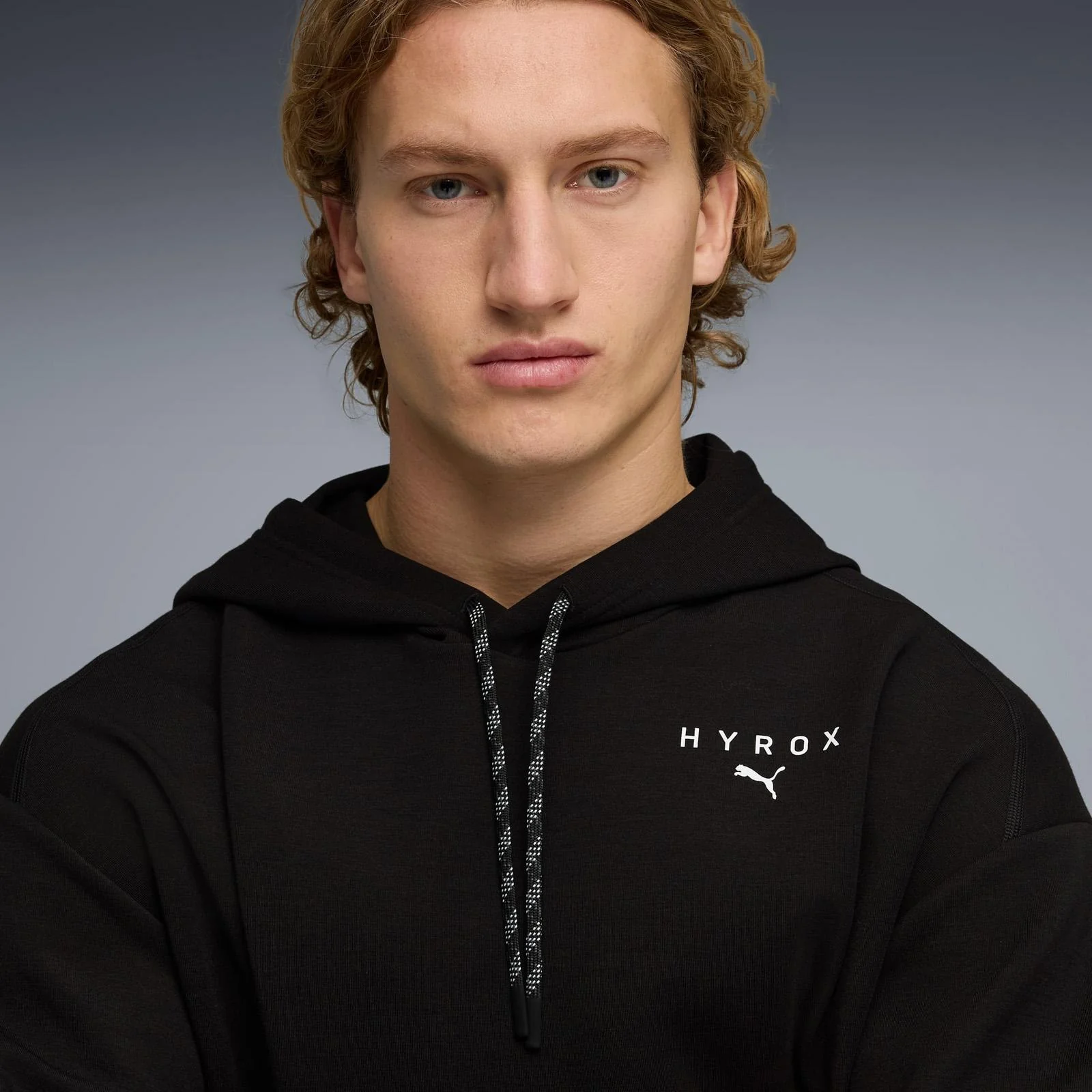 Puma X Hyrox Cloudspun Mens Regular-Fit Training Hoodie - Image 3