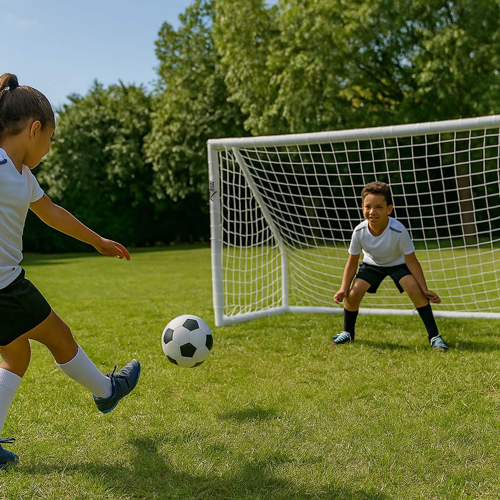 Rival 8ft x 4ft Outdoor PVC Football Goal - Image 3