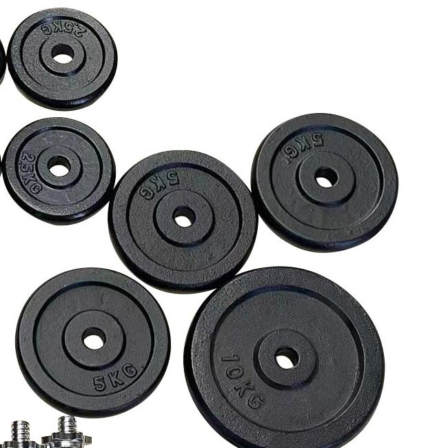 Rival Cast Iron Barbell Set - 80kg - Image 6