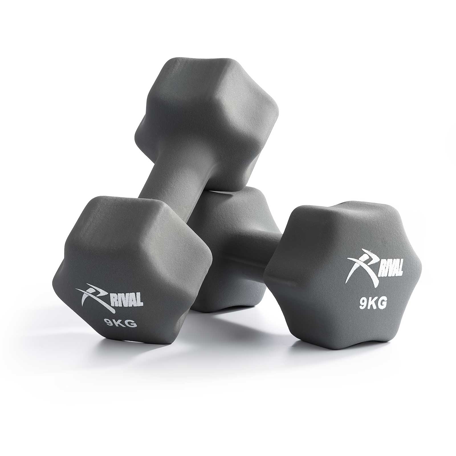 Rival Neoprene Dumbbells - 9kg Pair - Image 2
