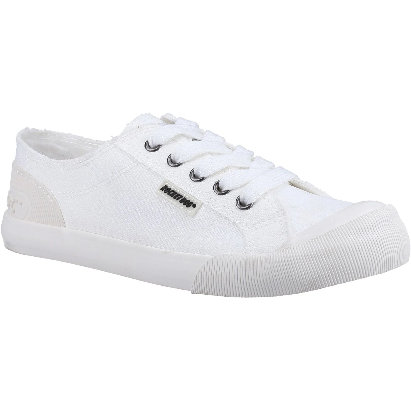 Rocket Dog Womens Jazzin 12A Canvas Shoes White - Image 4