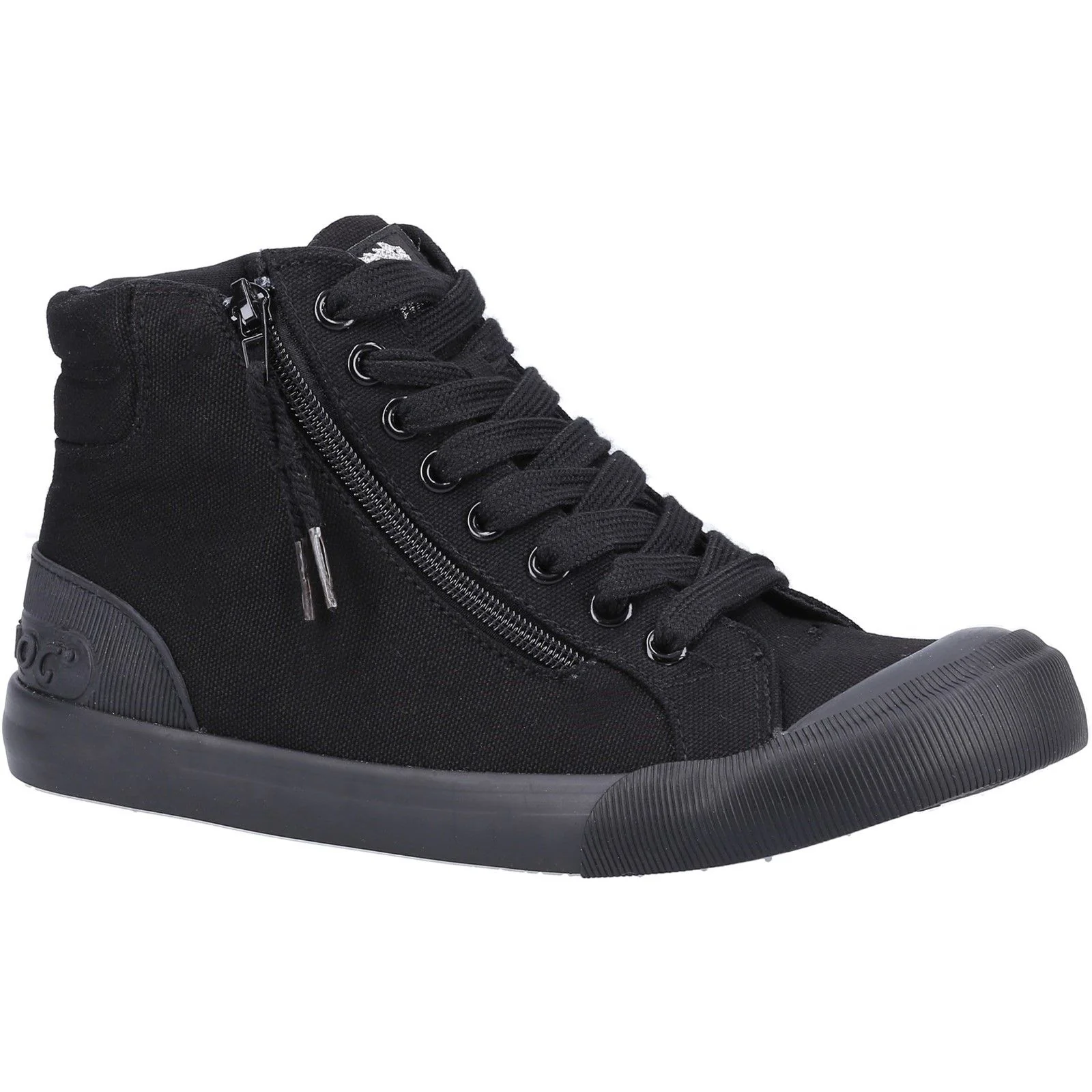 Rocket Dog Womens Jazzin Hi 12A Canvas Shoes Black - Image 4