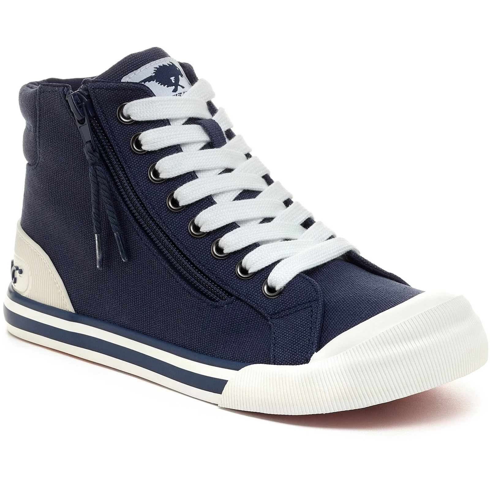 Rocket Dog Womens Jazzin Hi Shoes Navy - Image 6