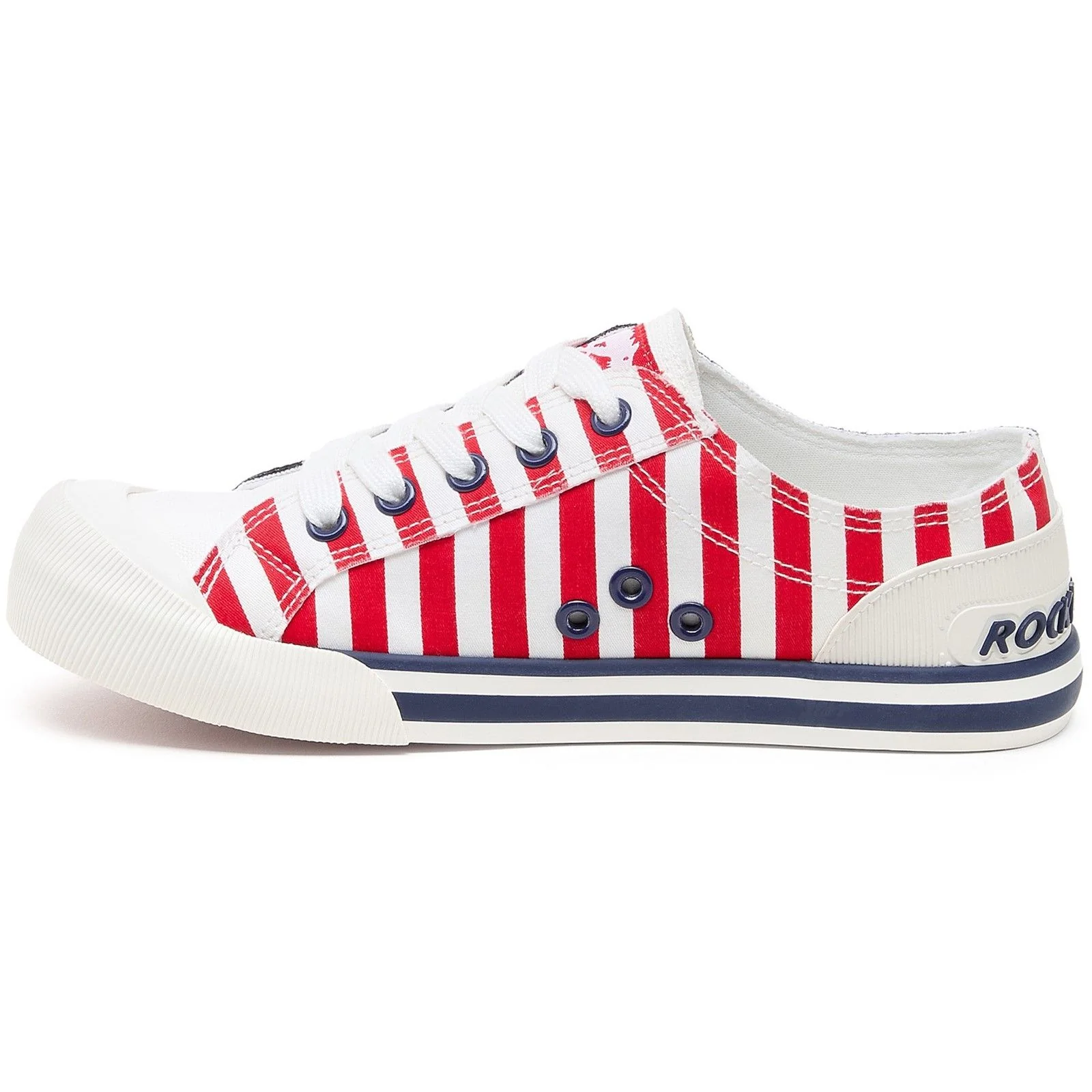 Rocket Dog Womens Jazzin Spangle Trainer Red/Navy - Image 2