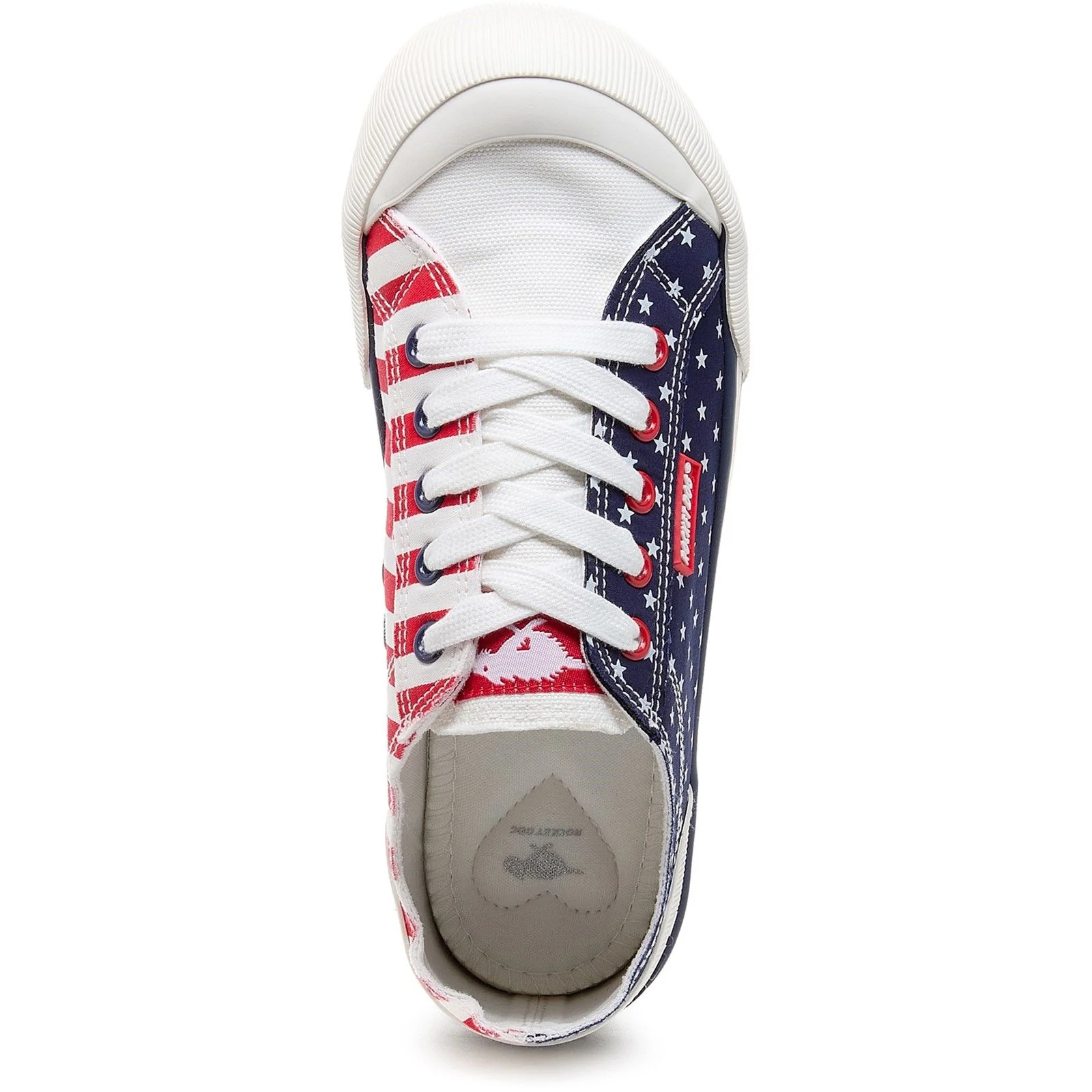 Rocket Dog Womens Jazzin Spangle Trainer Red/Navy - Image 4