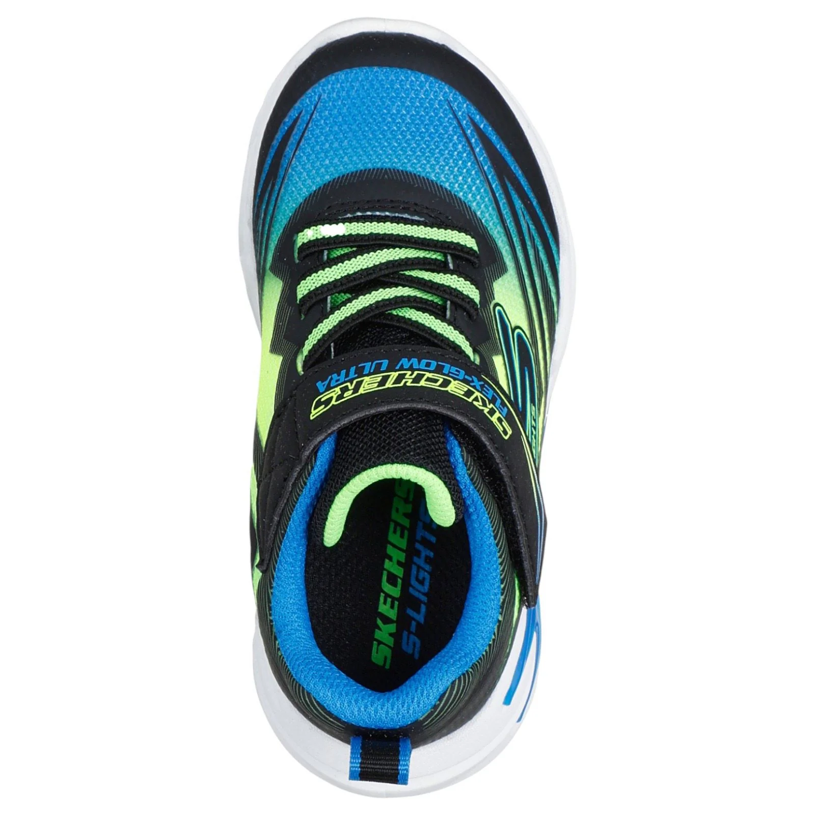 Skechers Flex-Glow Ultra Boys Lighted Gore & Strap Sneaker W/ Midsole Techpiece - Image 3
